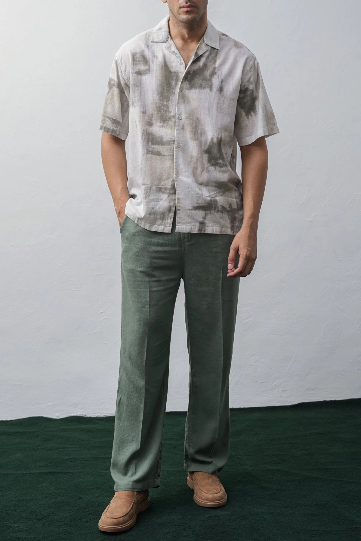 DEEP MOSS PRINTED SHIRT - Image 3