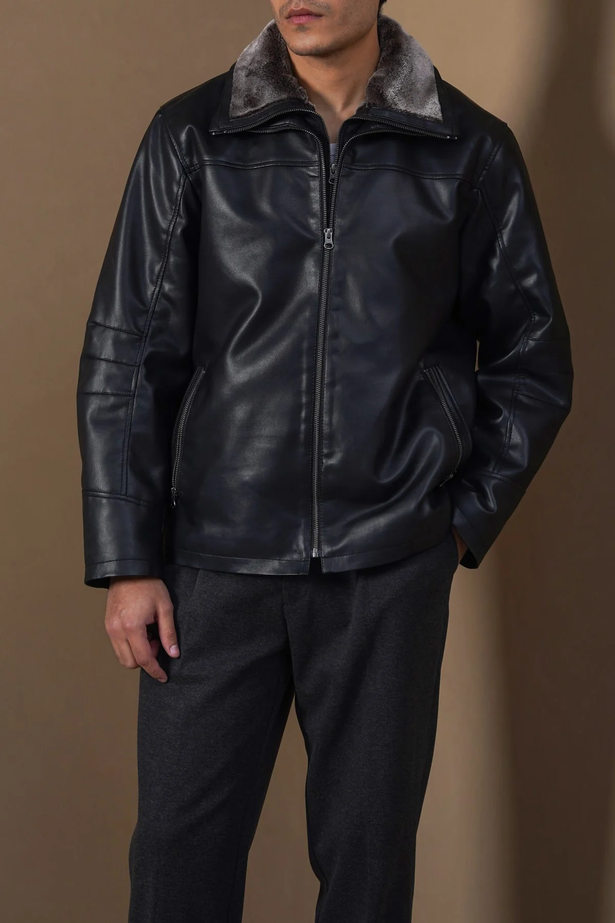 DETACHABLE COLLAR JACKET - Image 7