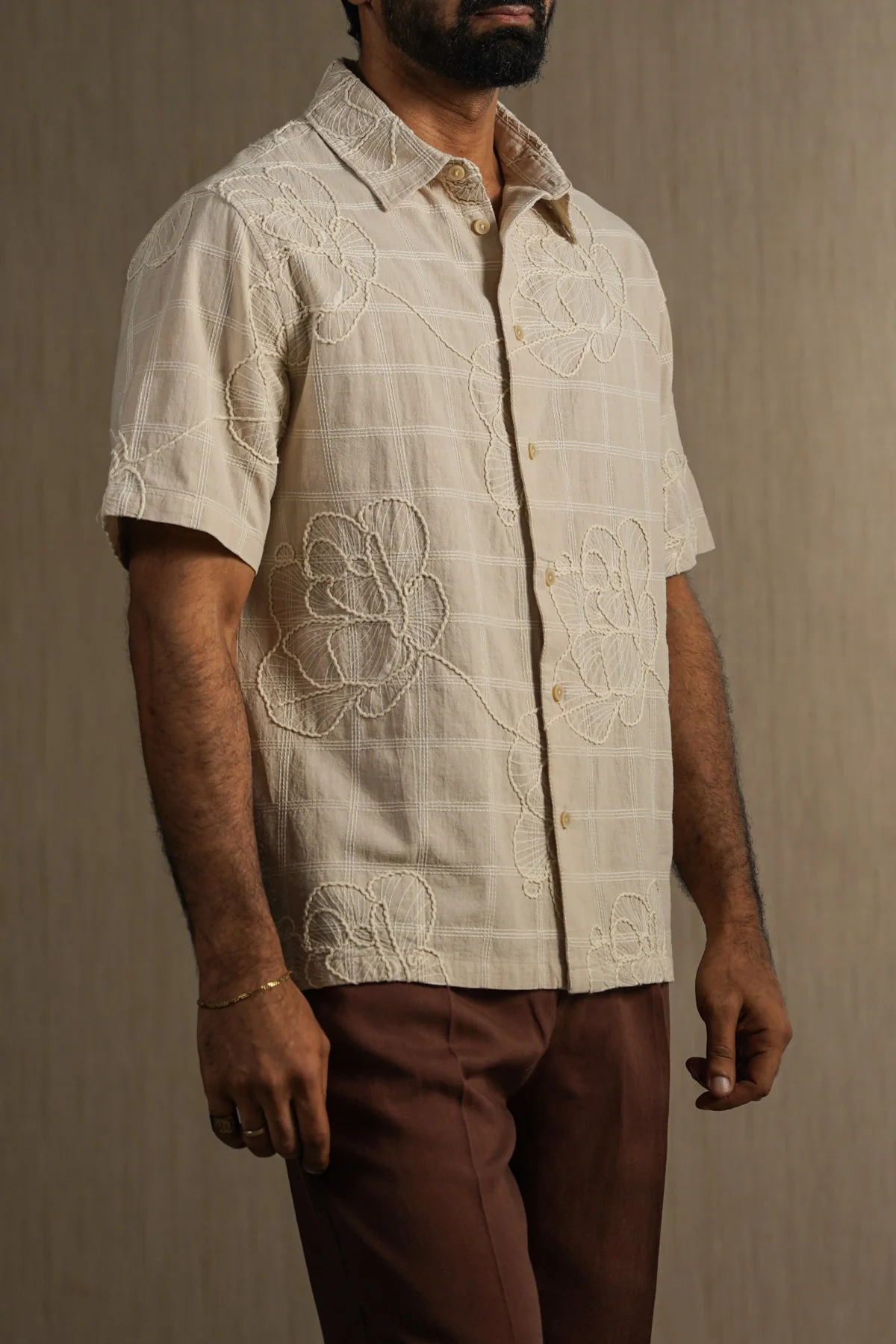 ECRU LINE COTTON SHIRT - Image 5