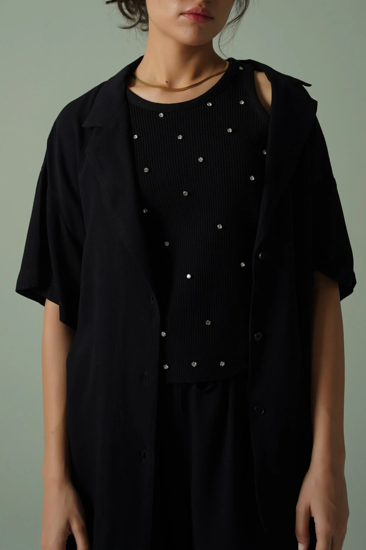 EMBELLISHED RIBBED TANK - Image 4