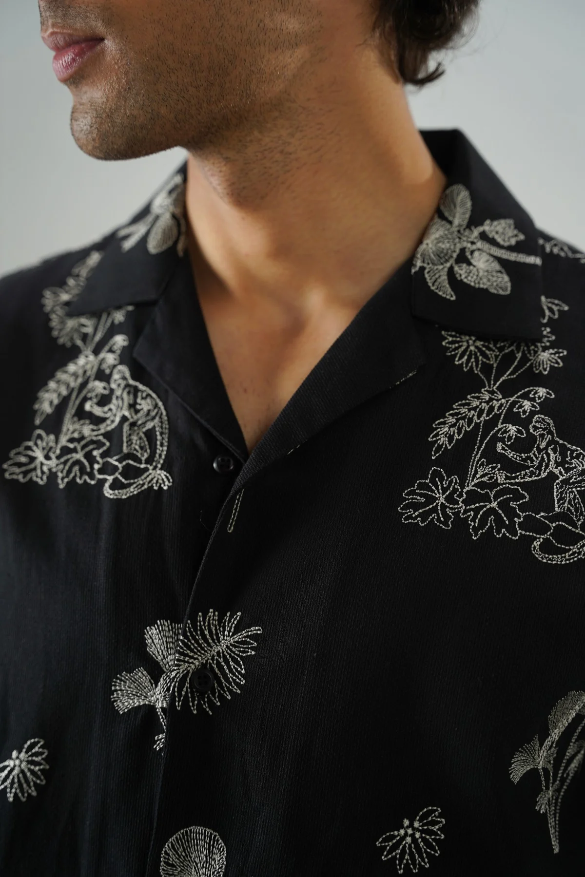 EMBROIDERED DOBBY SHIRT - Image 3