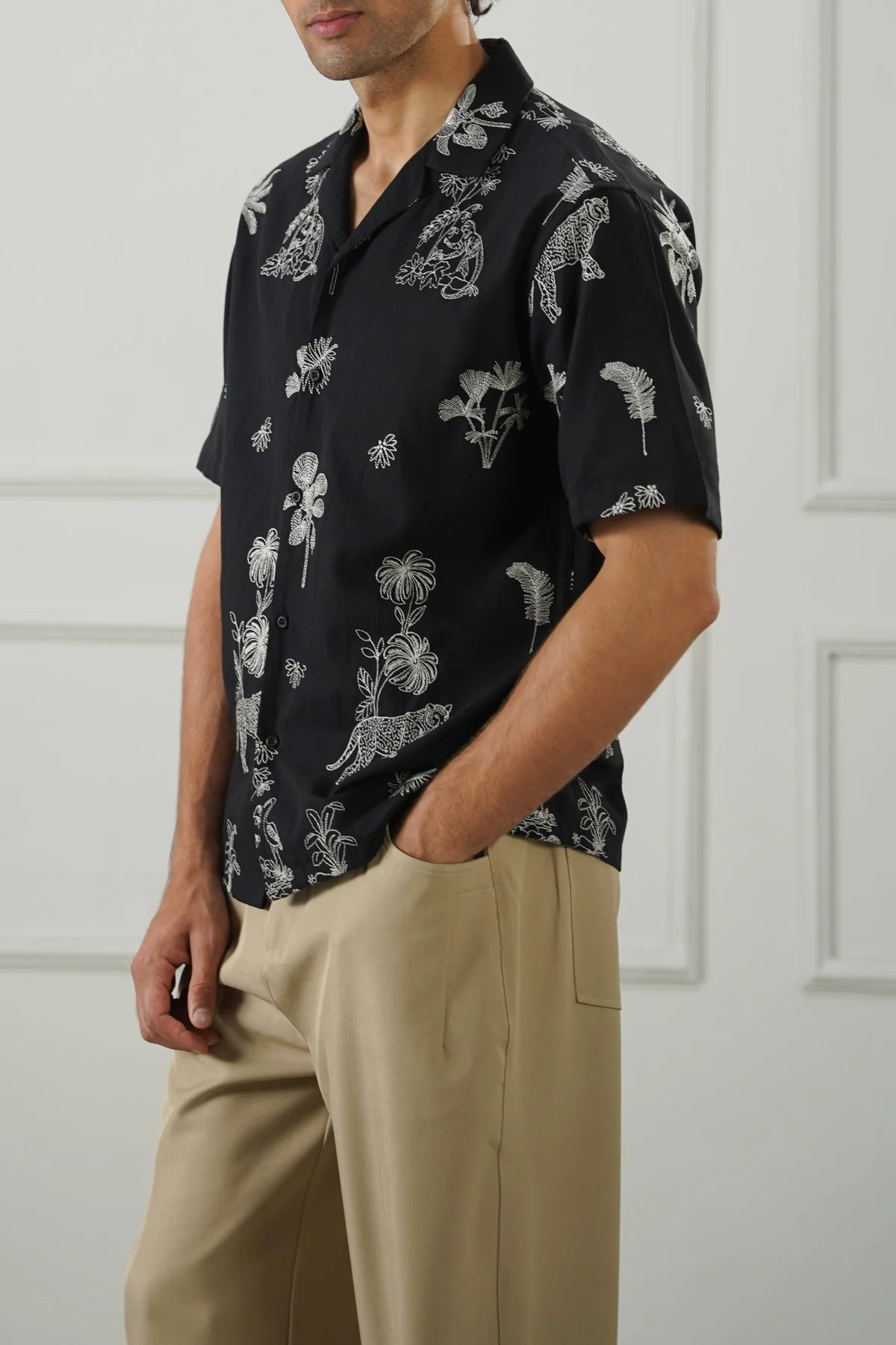 EMBROIDERED DOBBY SHIRT - Image 4