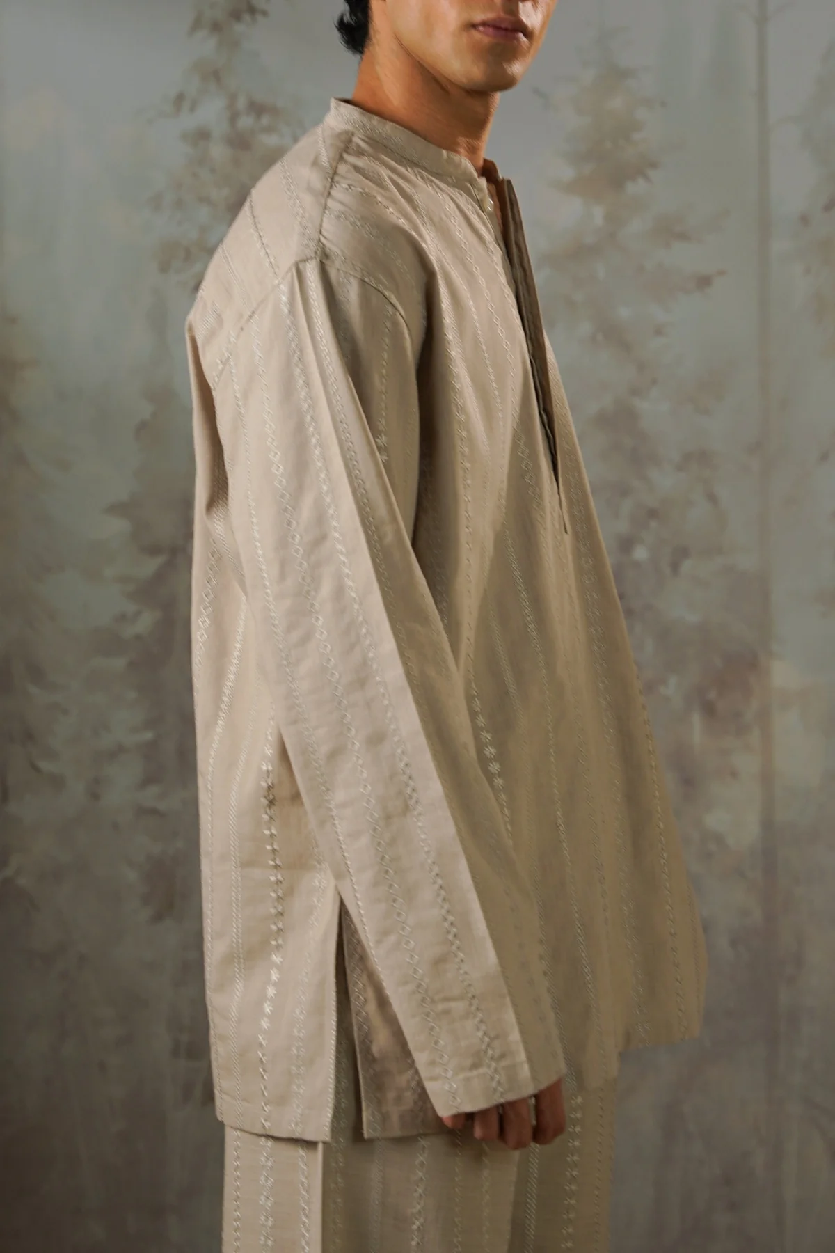 EMBROIDERED HALF PLACKET SHIRT - Image 5