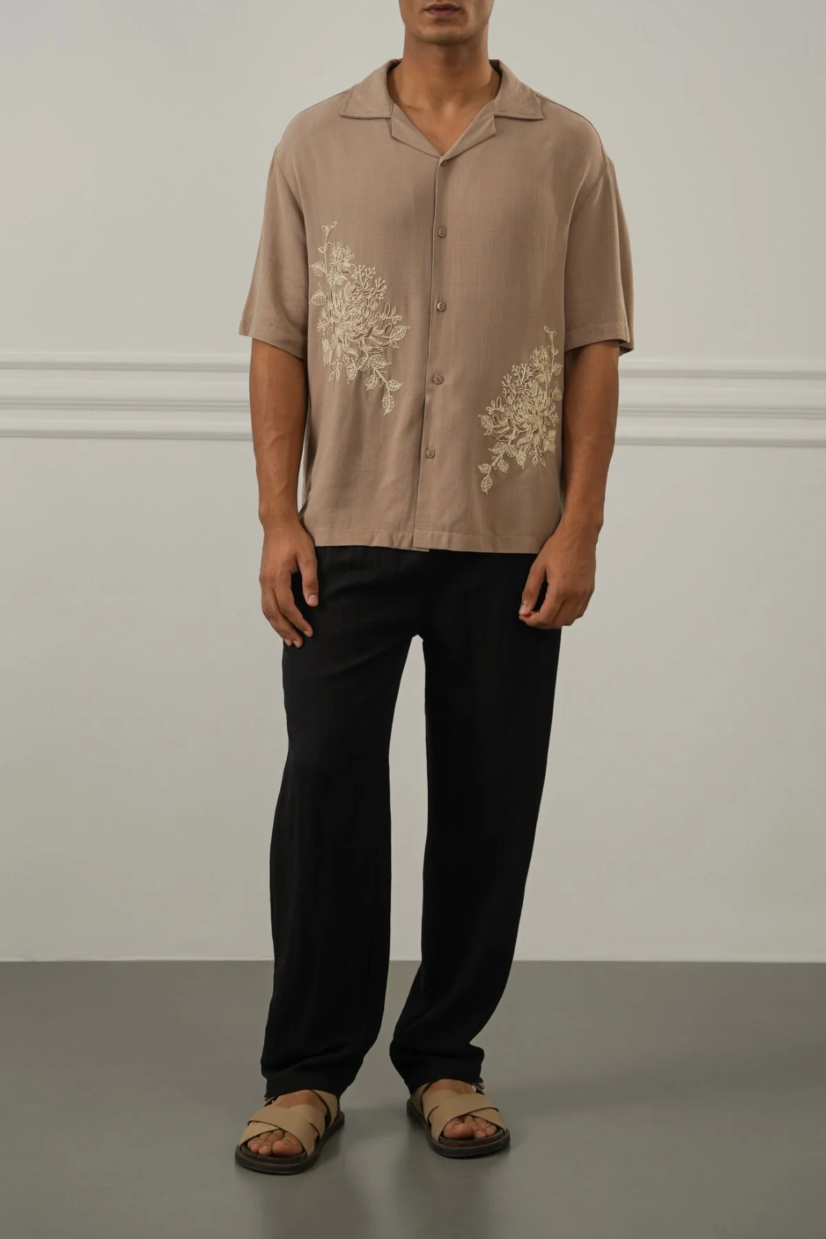 EMBROIDERED LINEN BLEND SHIRT - Image 3