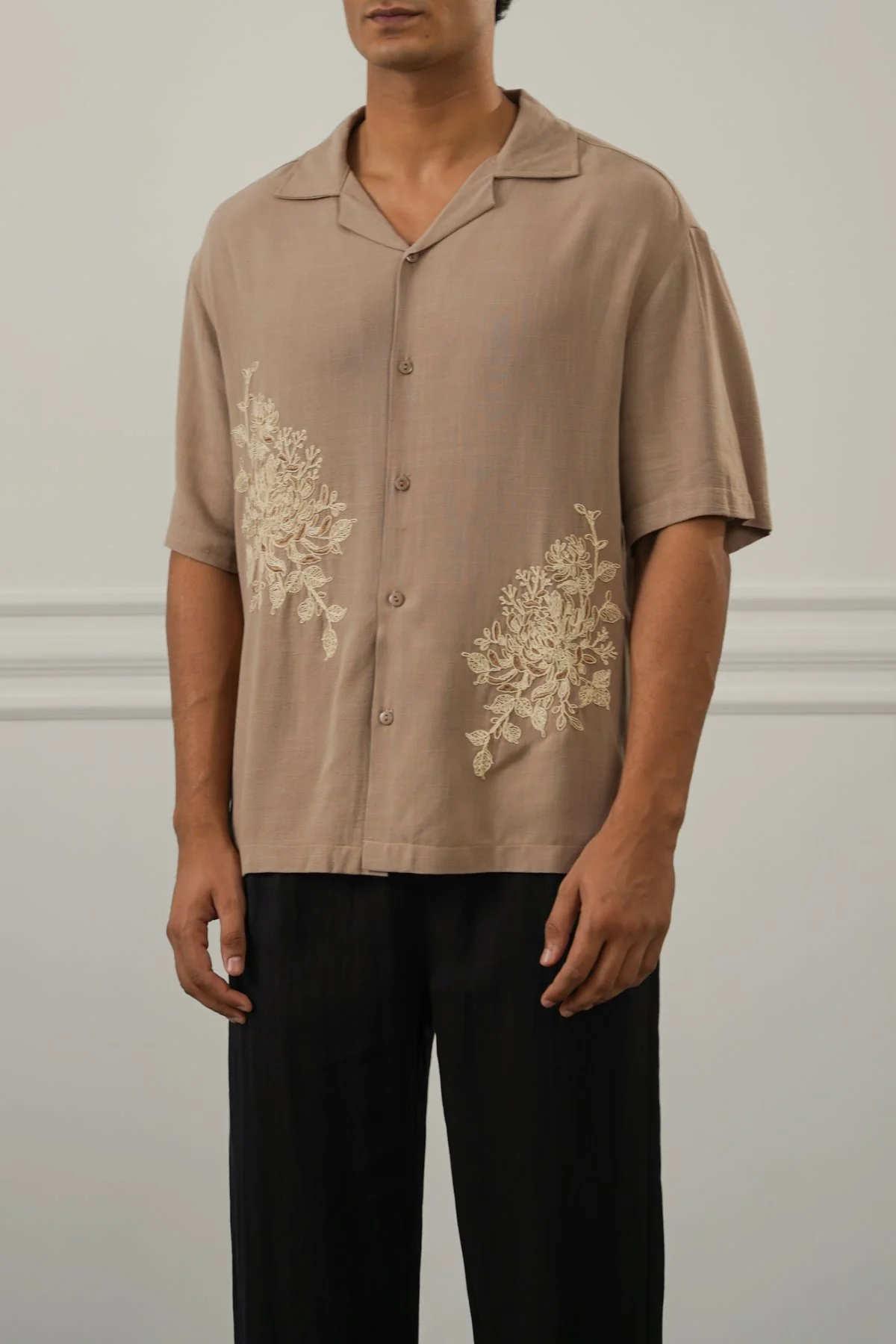 EMBROIDERED LINEN BLEND SHIRT - Image 4