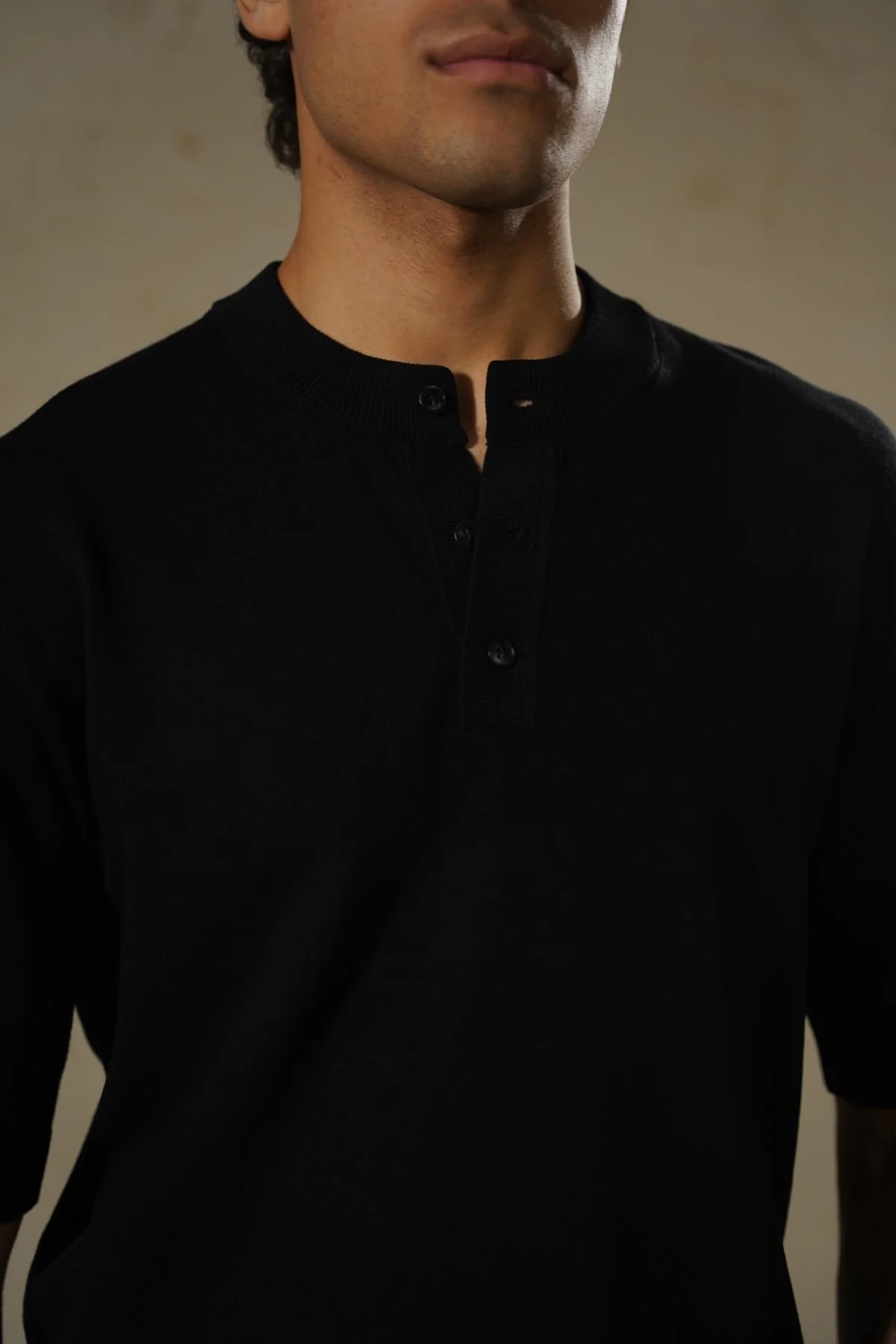 SOFT KNIT HENLEY SHIRT
