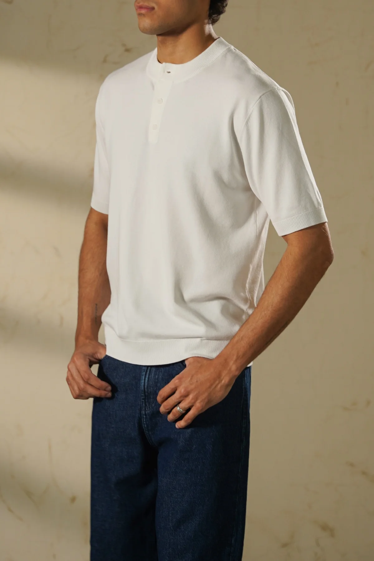 SOFT KNIT HENLEY SHIRT