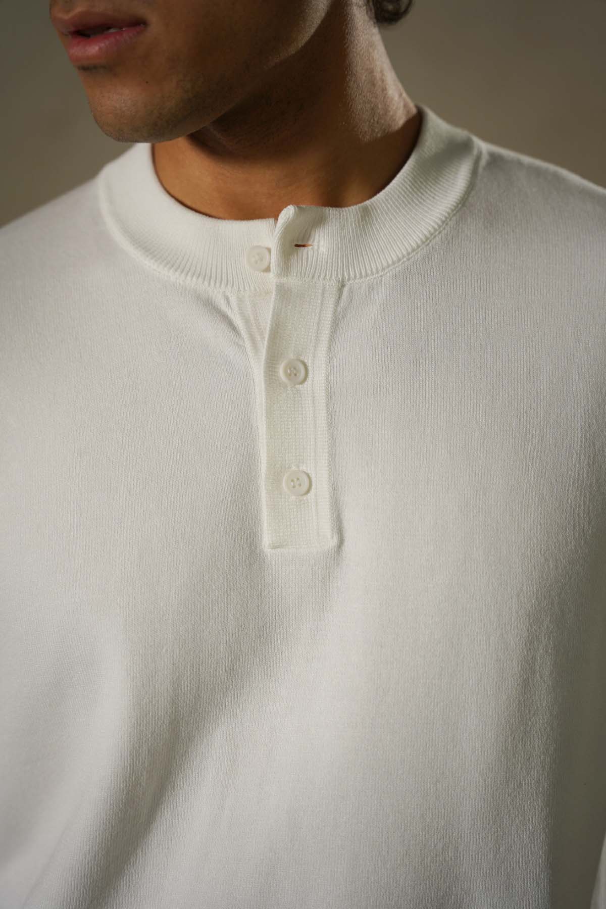 SOFT KNIT HENLEY SHIRT - Image 3