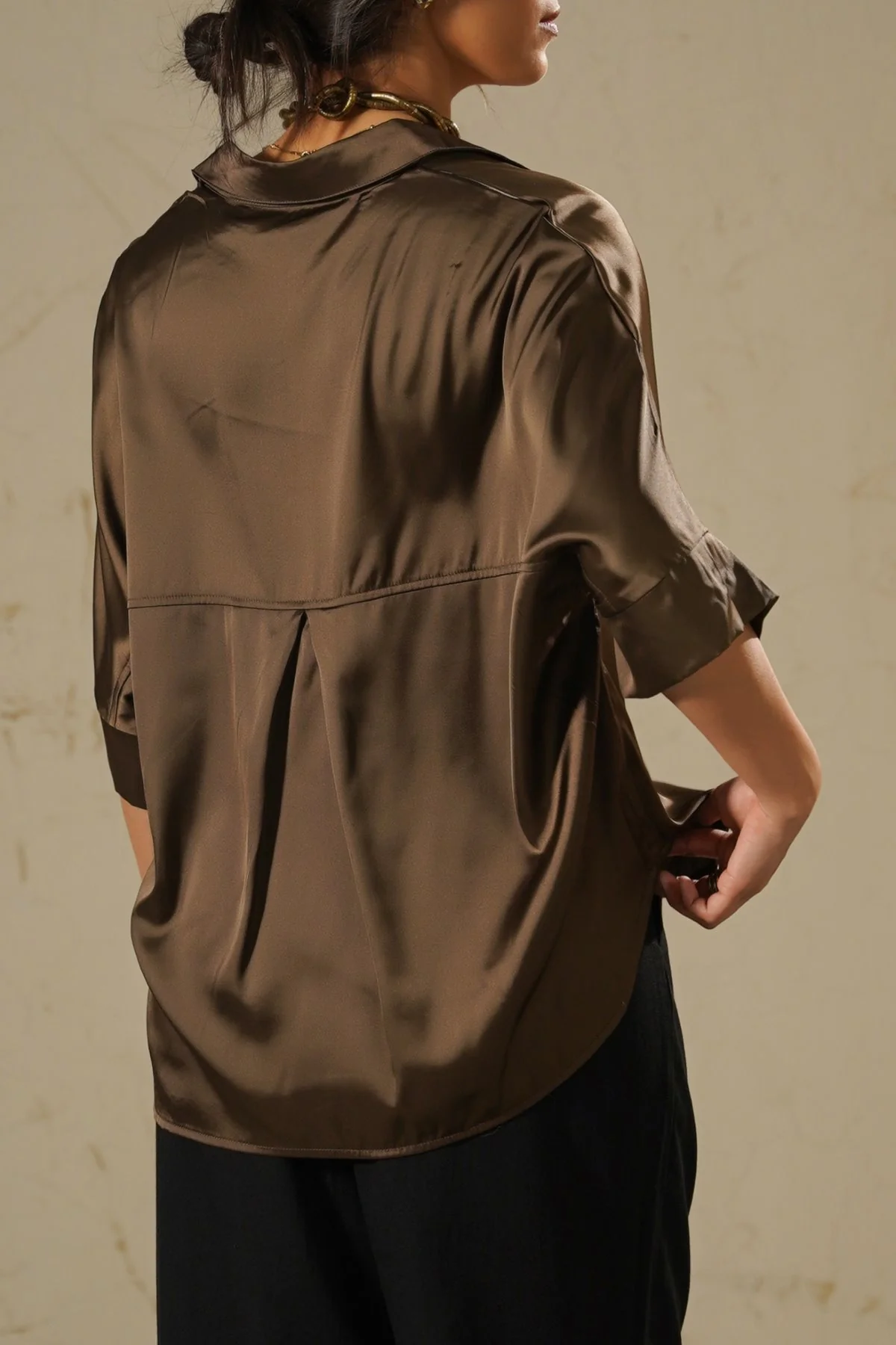 EVENING SATIN BLOUSE - Image 2