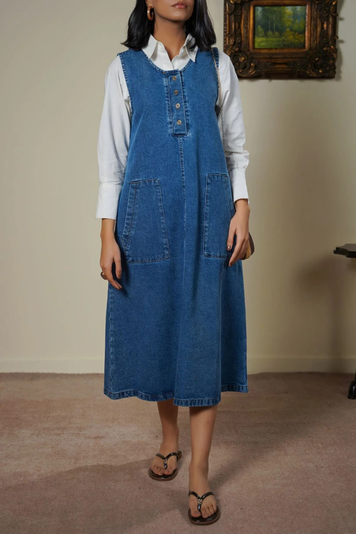 FARMHOUSE DENIM DRESS