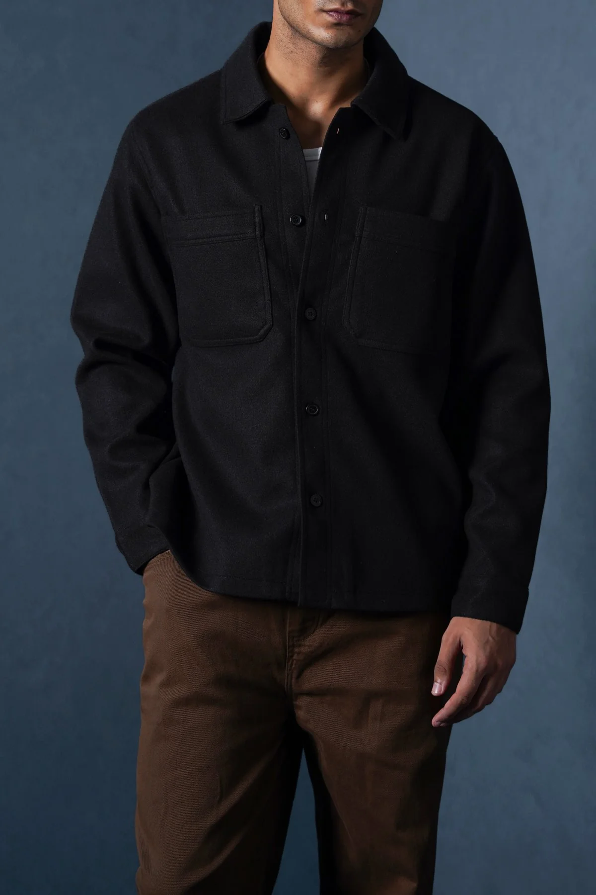FAUX WOOL SHACKET