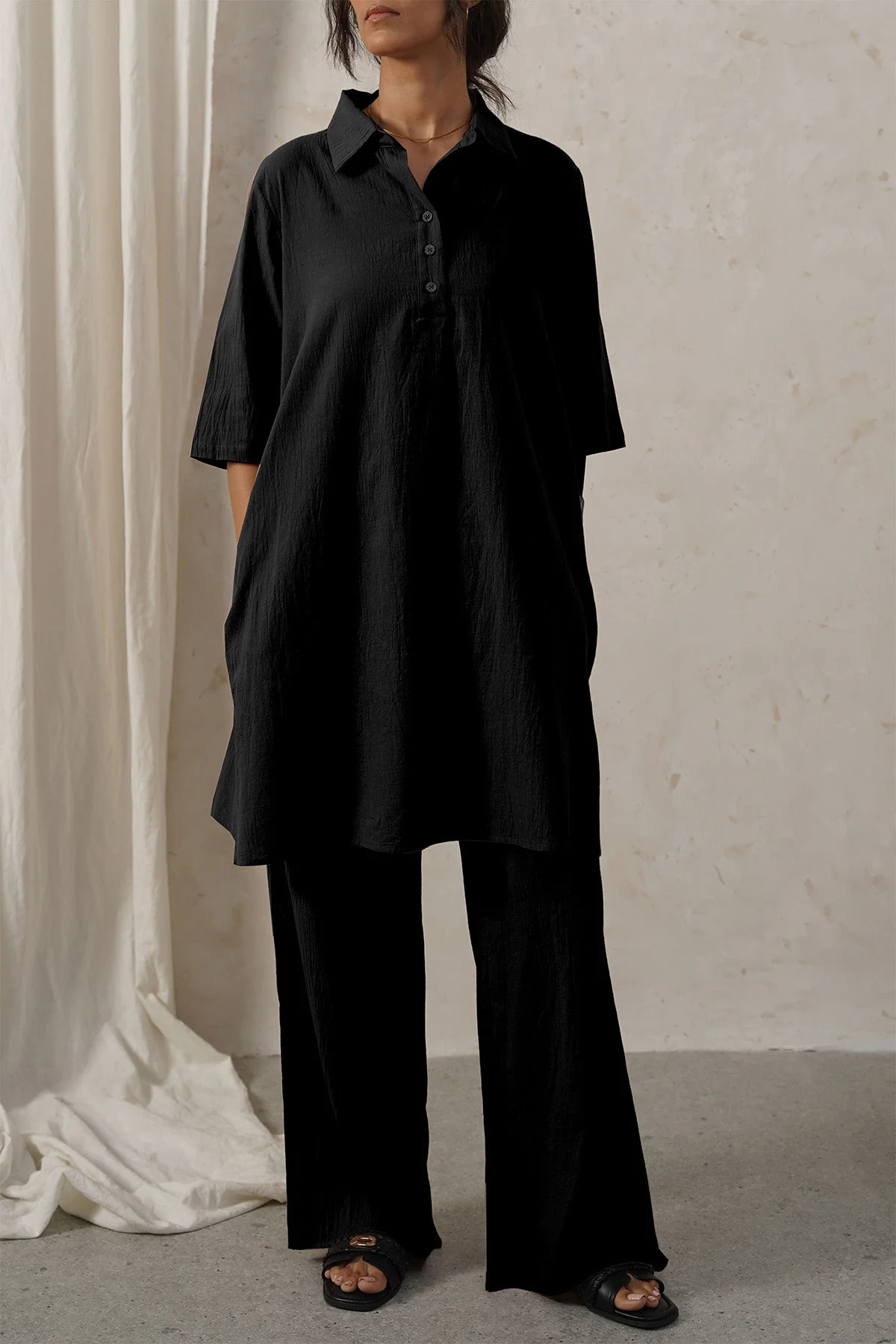 FEATHER COTTON PANTS - Image 3