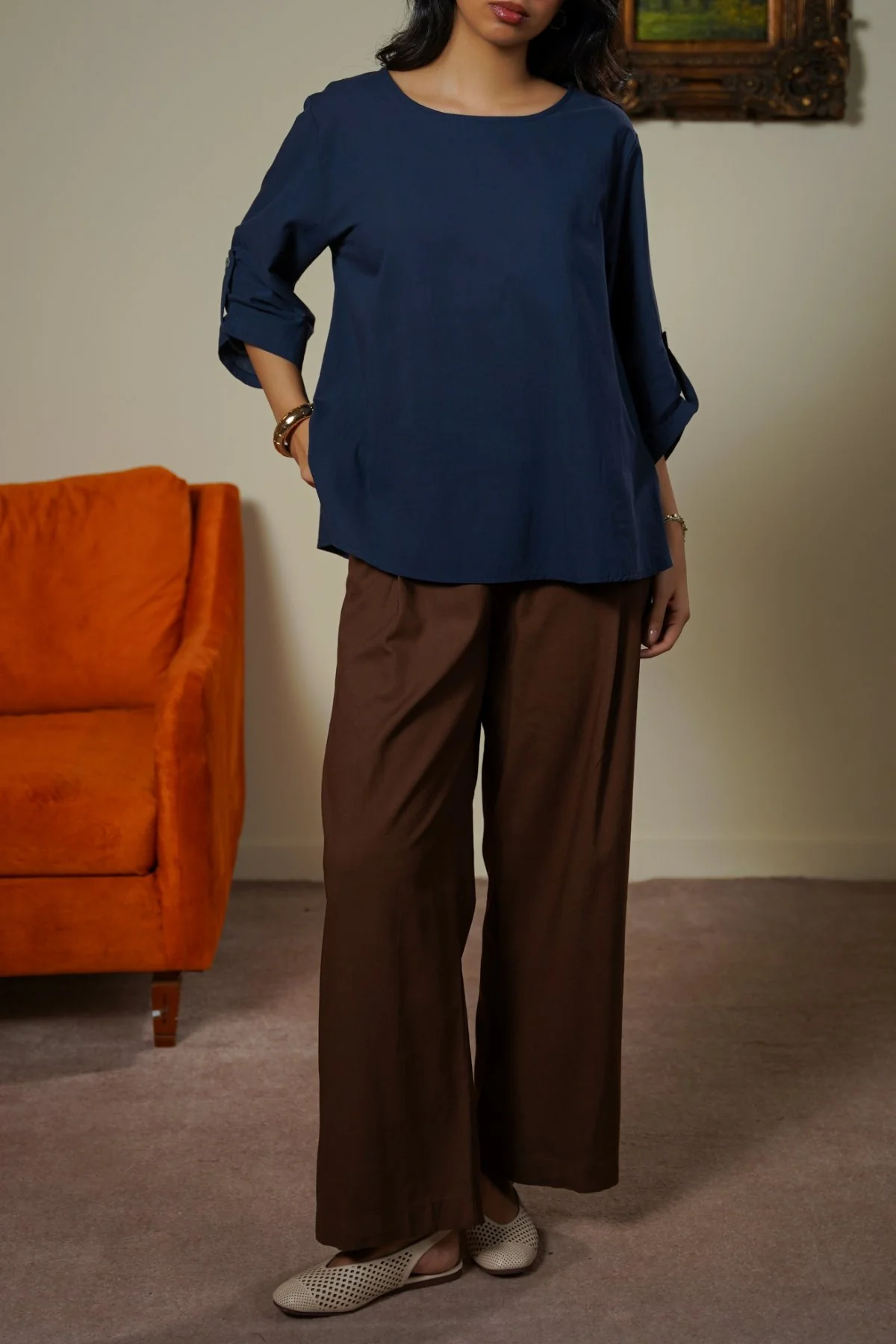 FEATHER COTTON TOPSY BLOUSE - Image 3