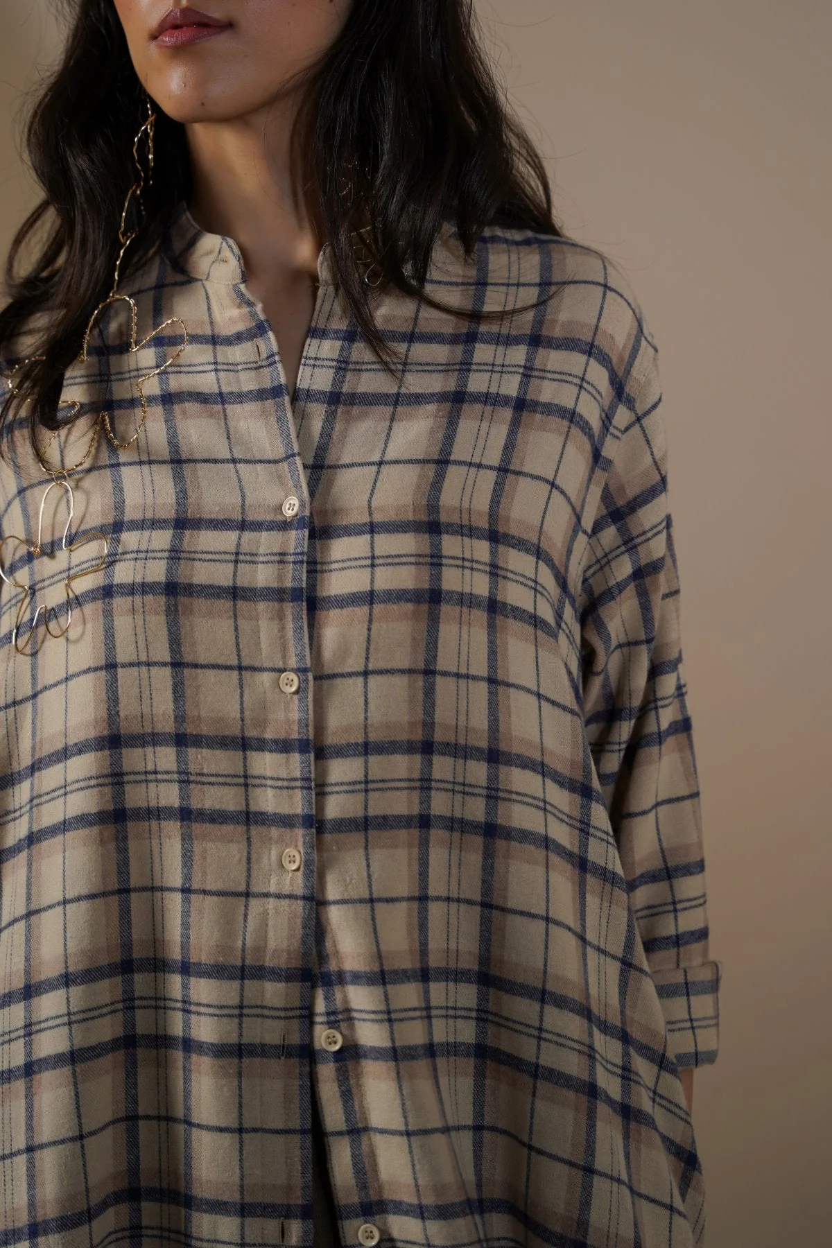 FLANNEL SHIRT DRESS - Image 8