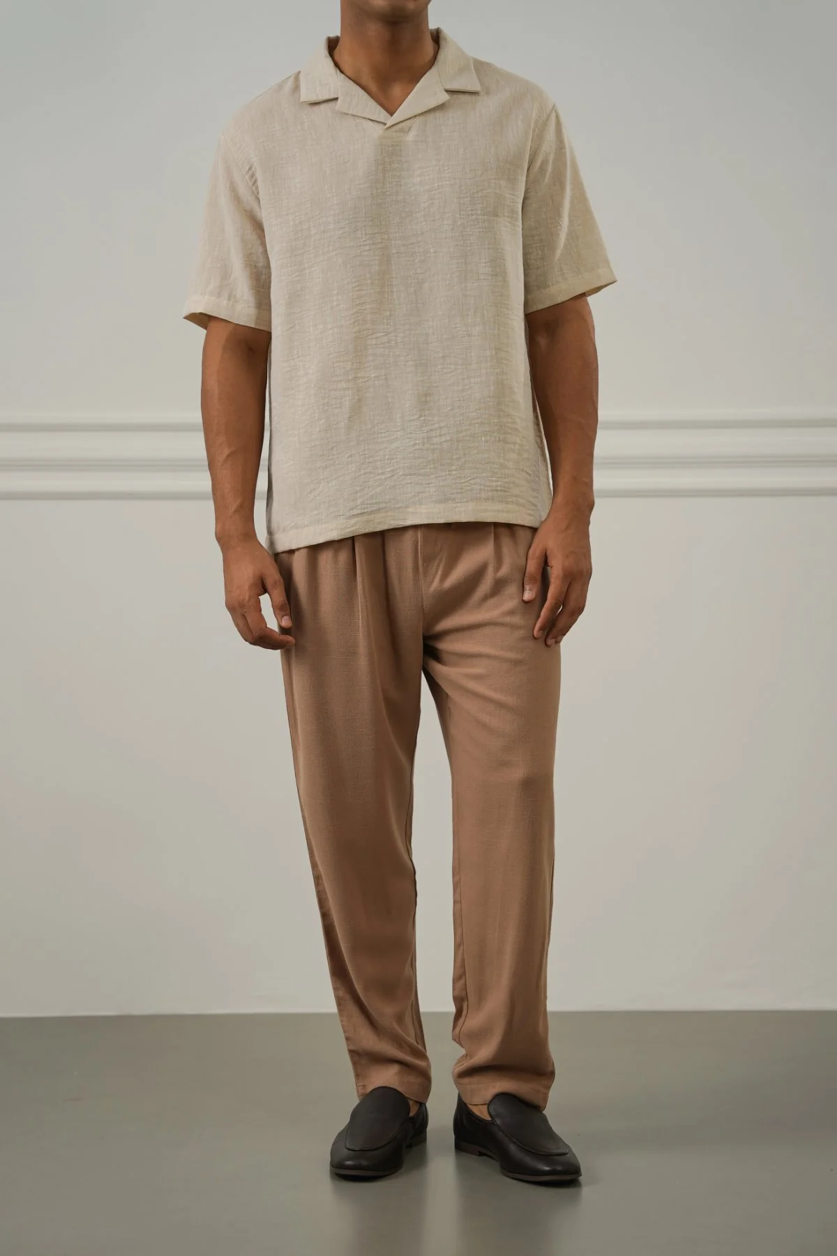 FLOWY BLENDED LINEN TROUSERS - Image 4