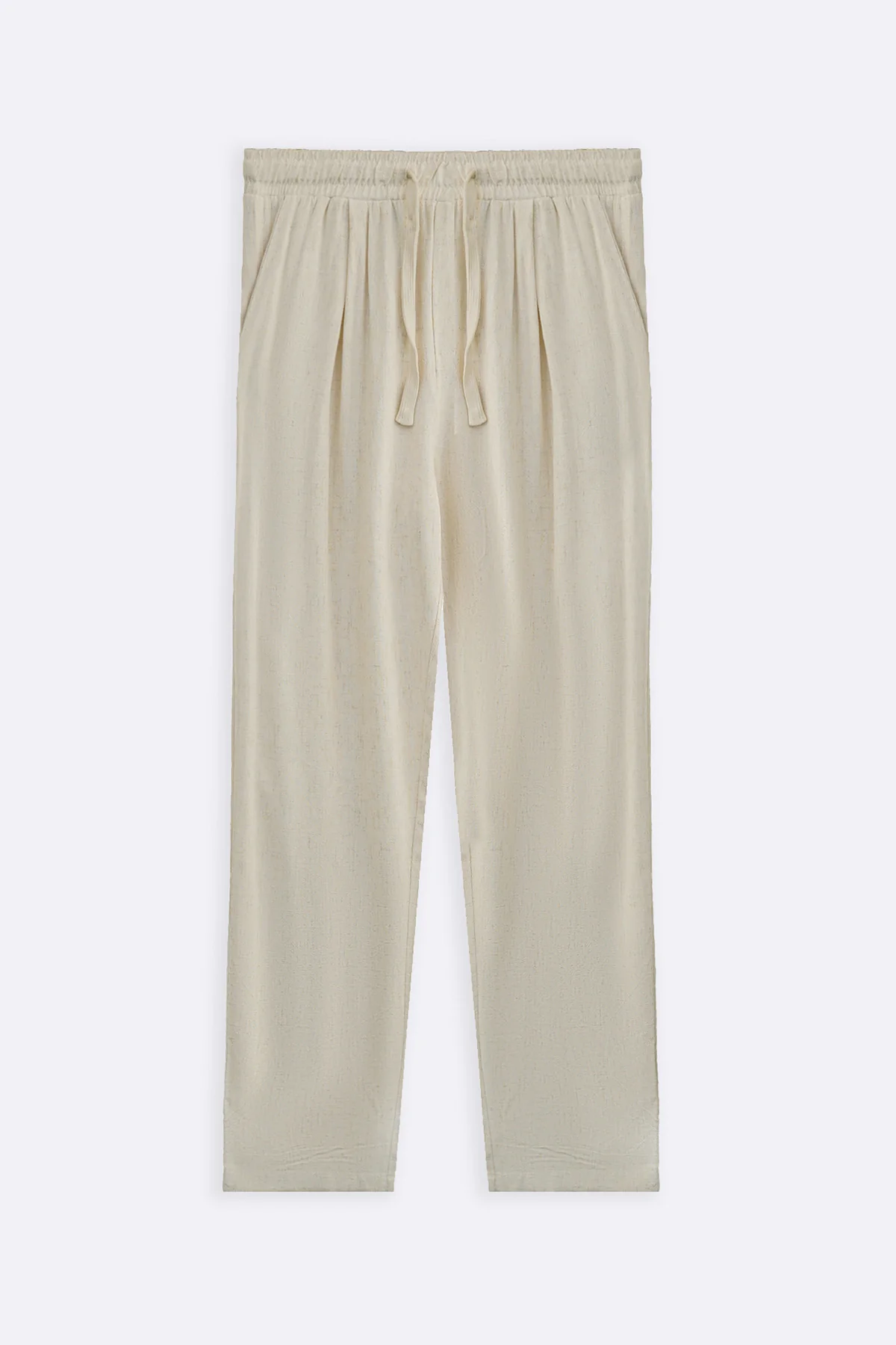 FLOWY BLENDED LINEN TROUSERS - Image 2