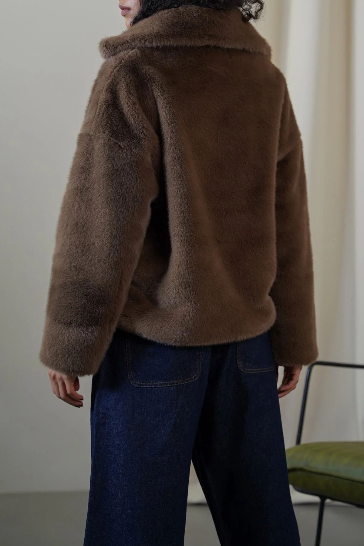 FUNNEL NECK FUR JACKET - Image 2
