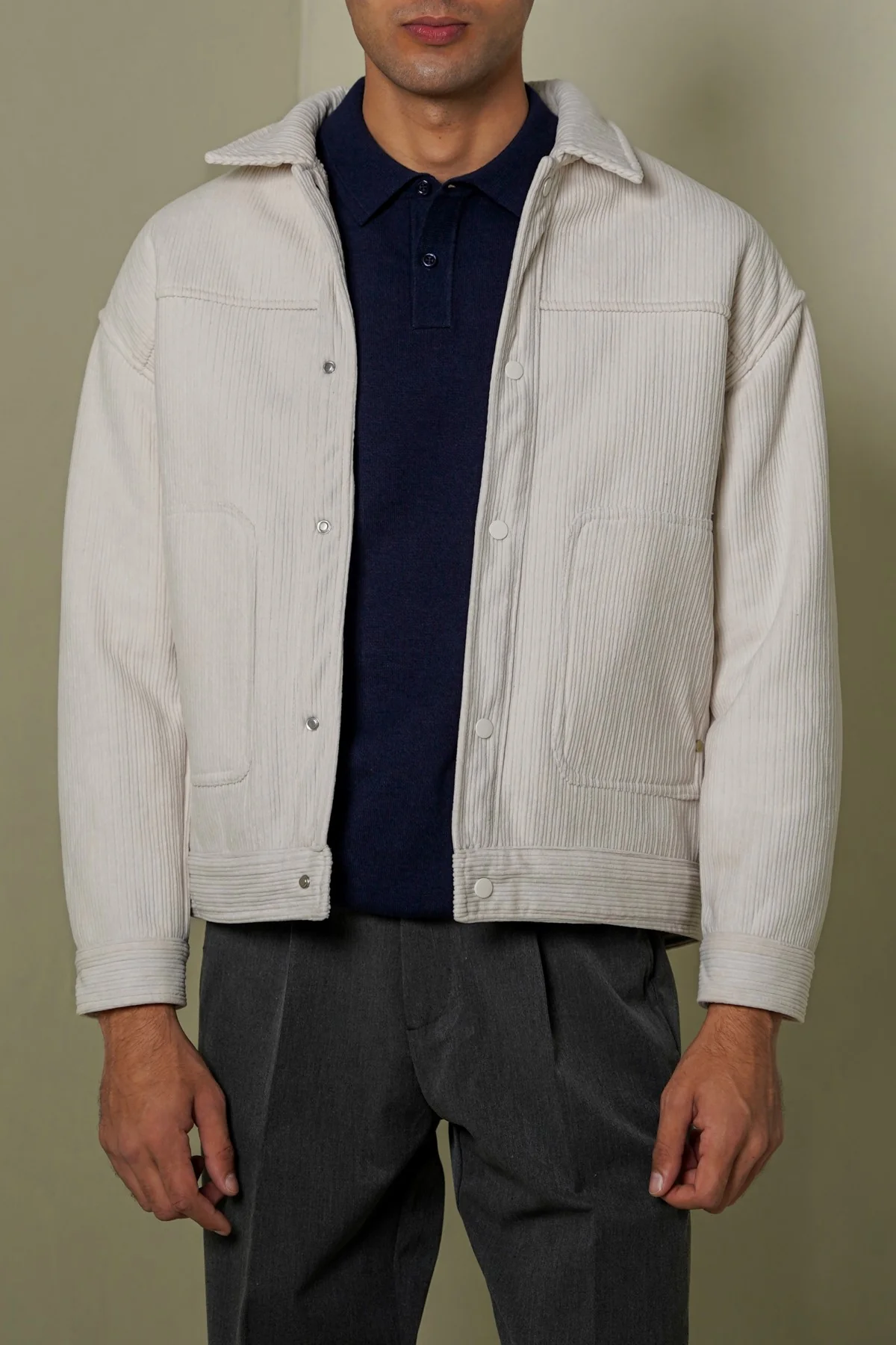 FUR-LINED CORDUROY JACKET