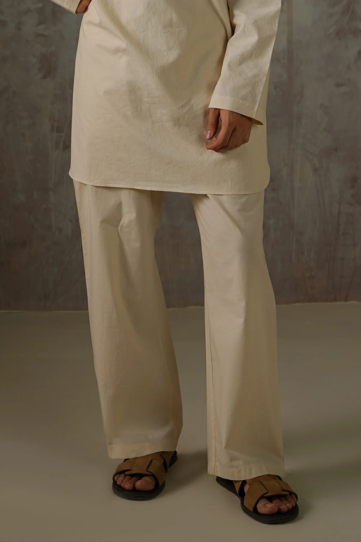 GEOMETRIC COTTON PANTS
