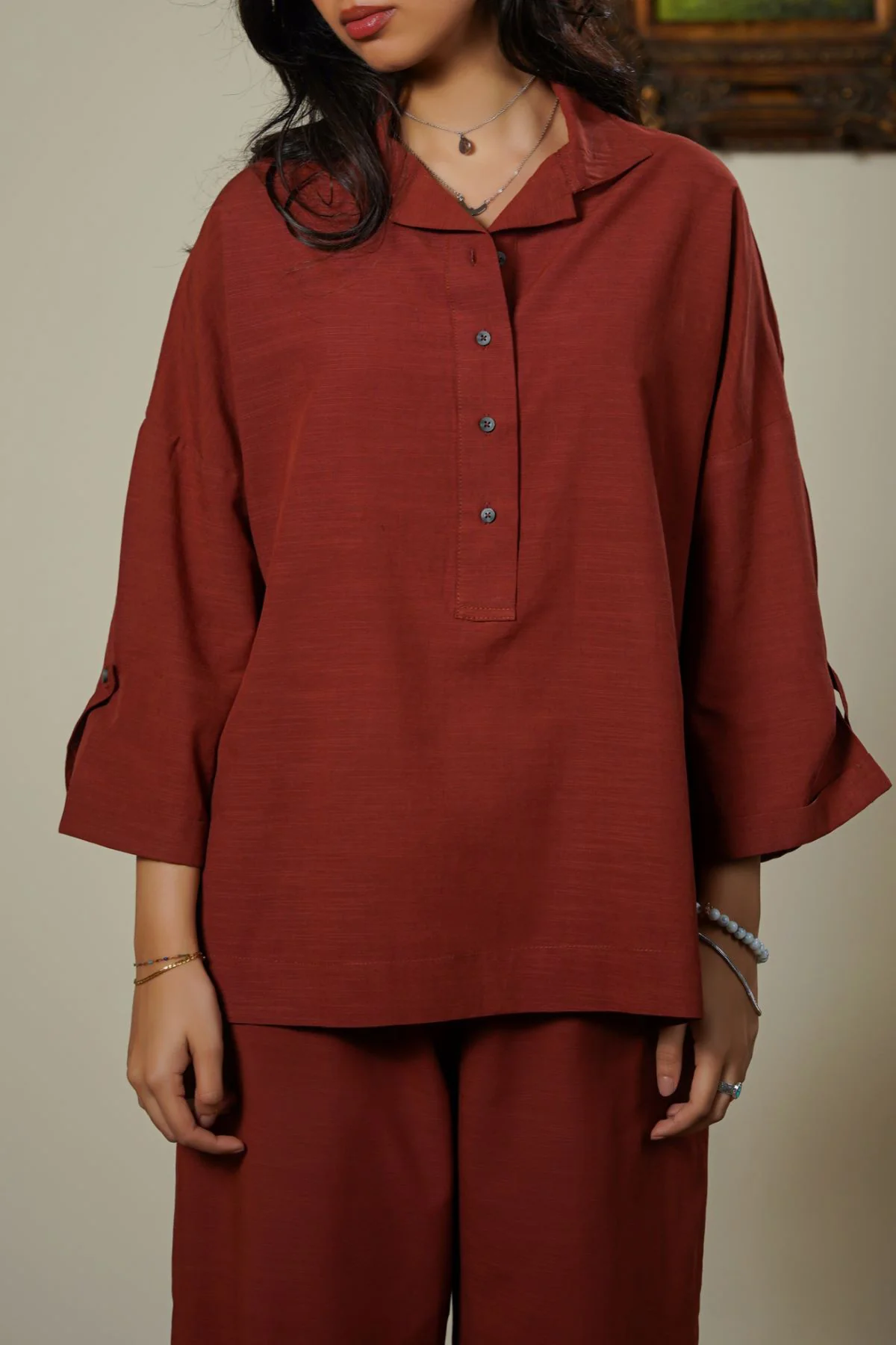 HALF-BUTTON SUMMER SHIRT - Image 4