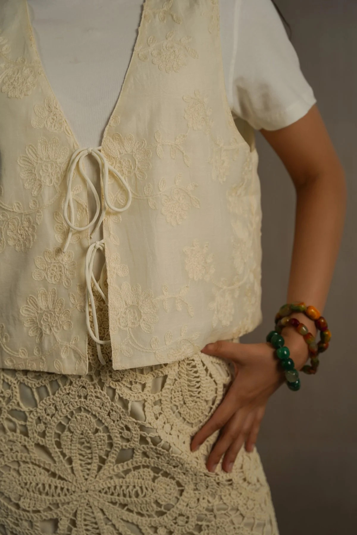 IVORY ARTISAN VEST - Image 6