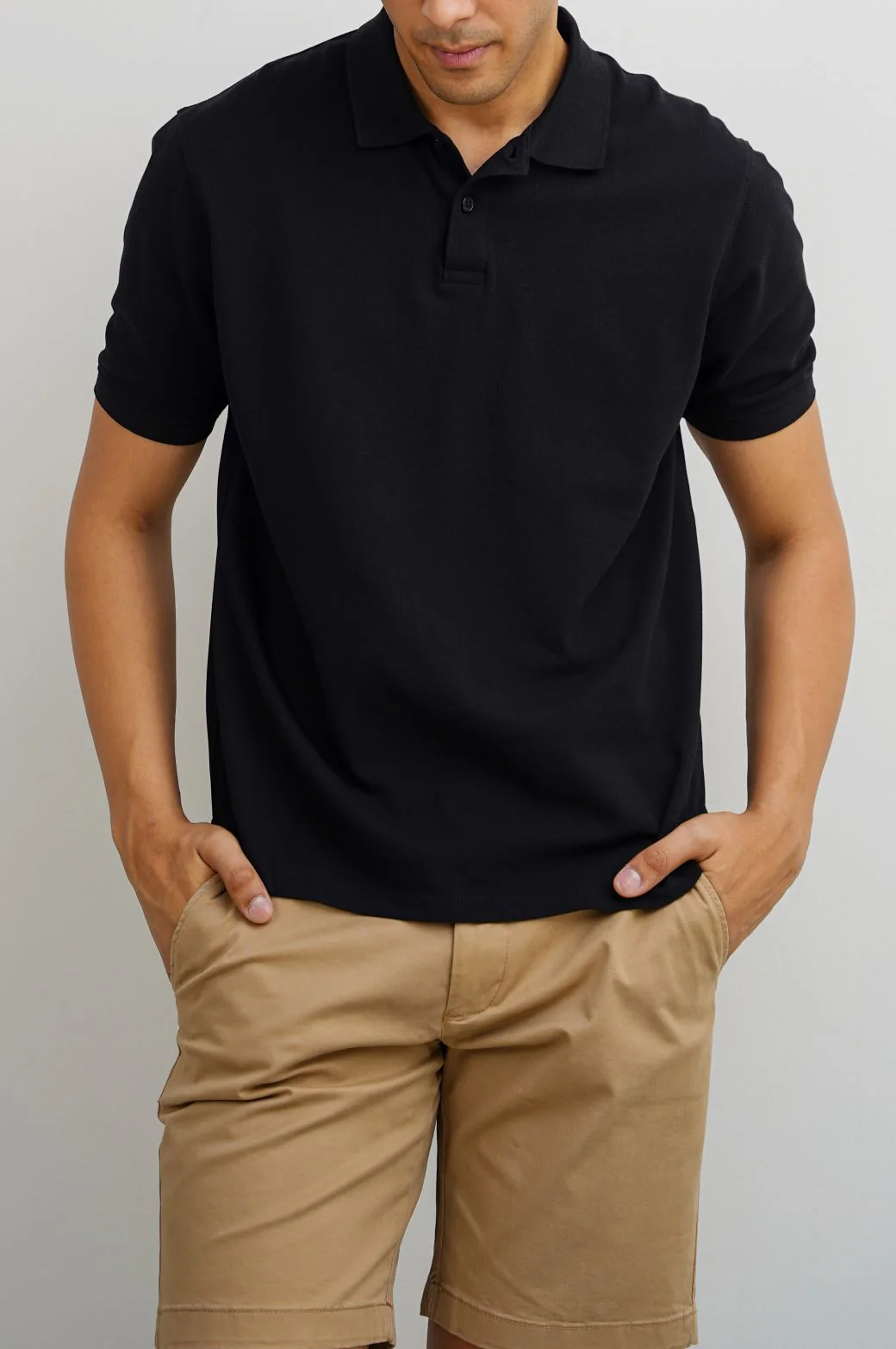 KNITTED COTTON POLO