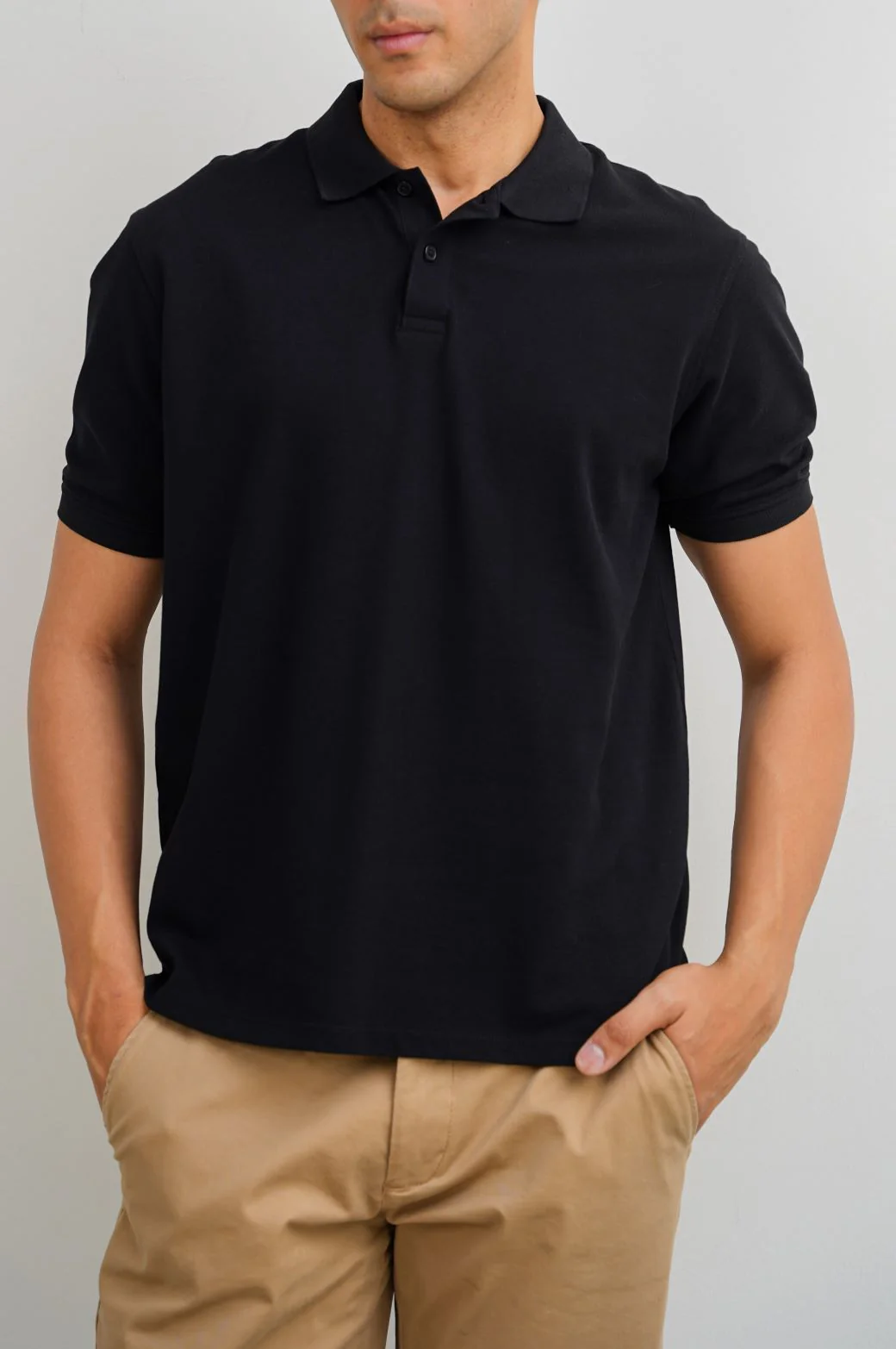 KNITTED COTTON POLO - Image 4