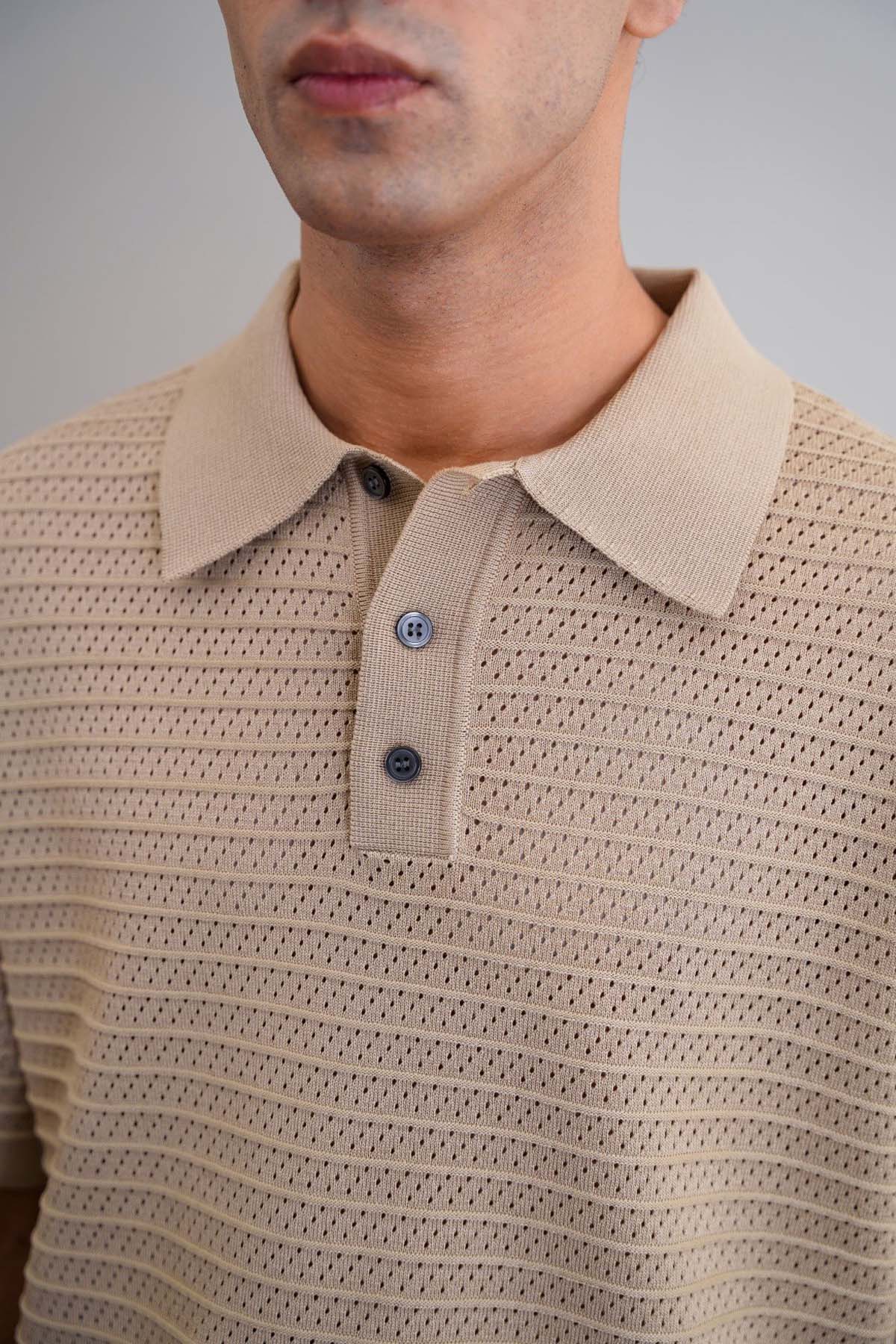 KNITTED MESH POLO - Image 4
