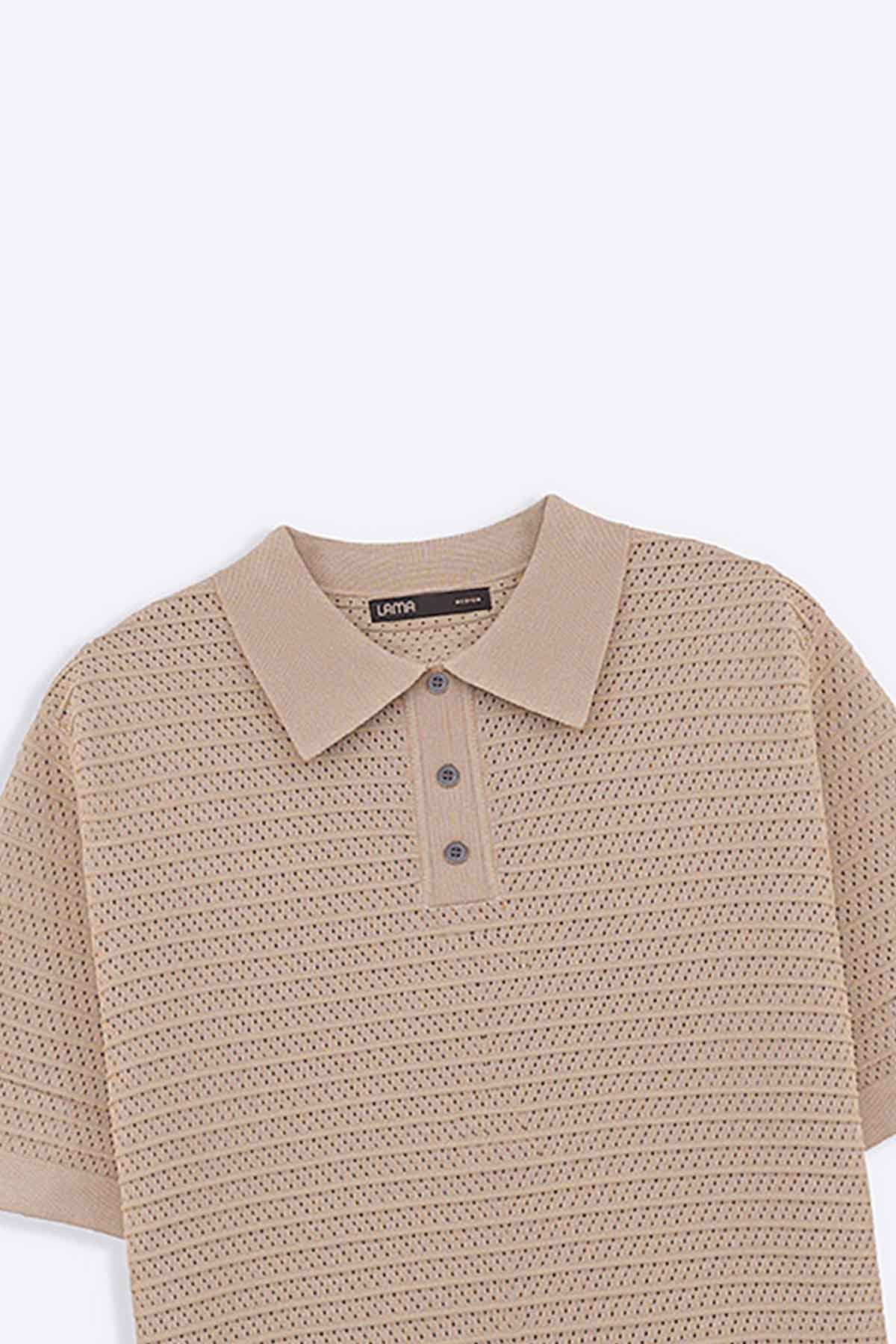 KNITTED MESH POLO - Image 7