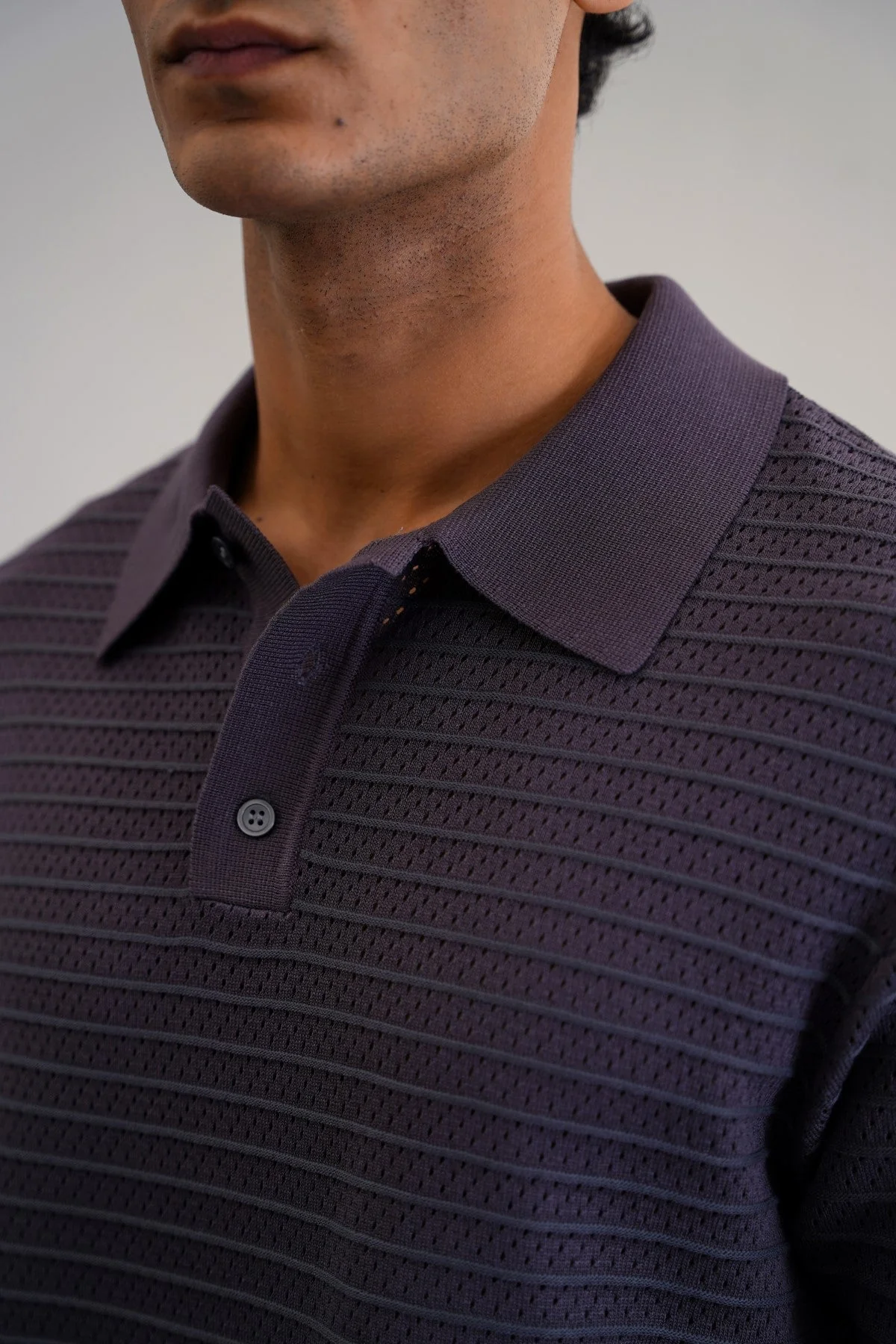 KNITTED MESH POLO - Image 4