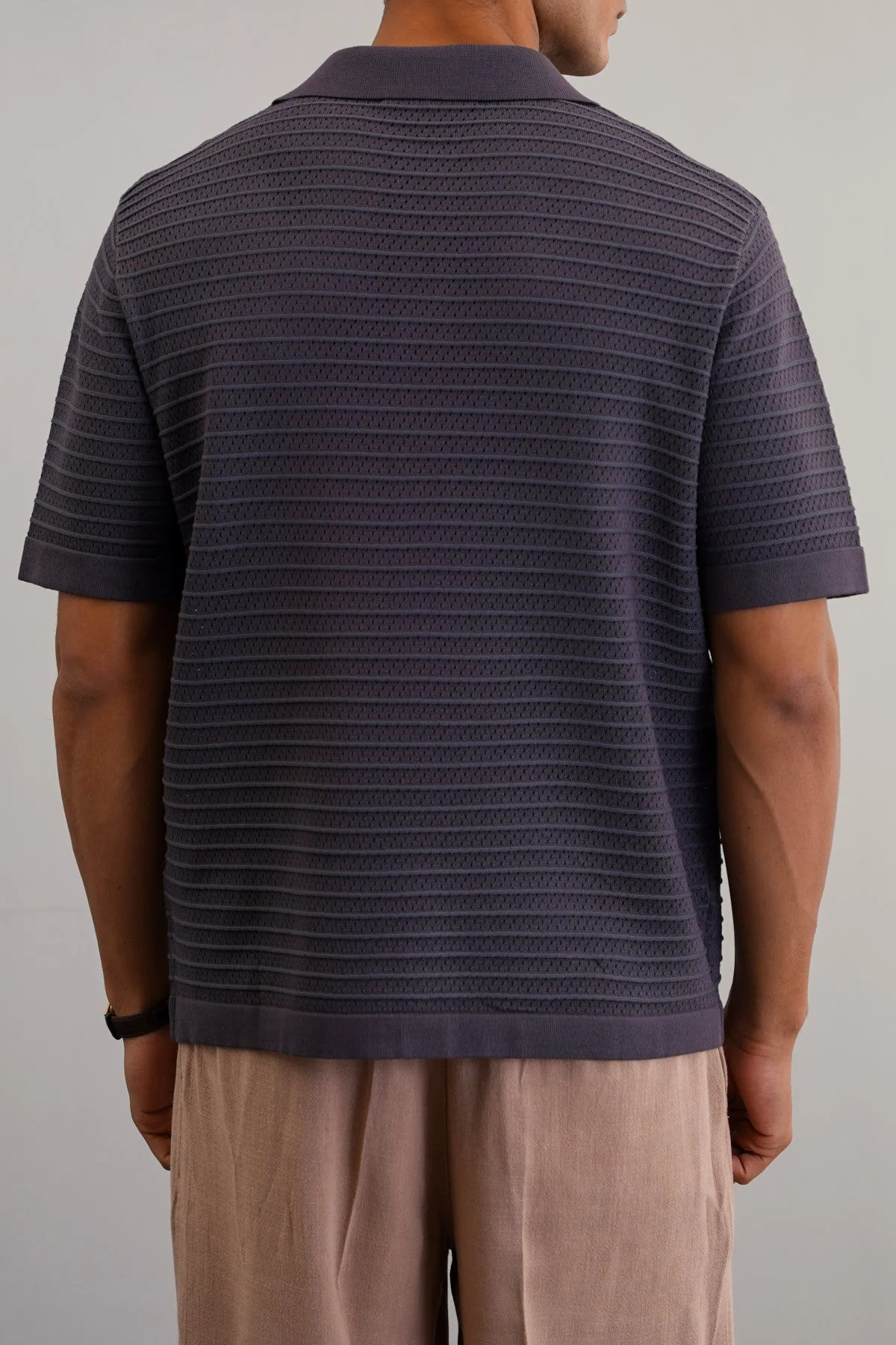 KNITTED MESH POLO - Image 5