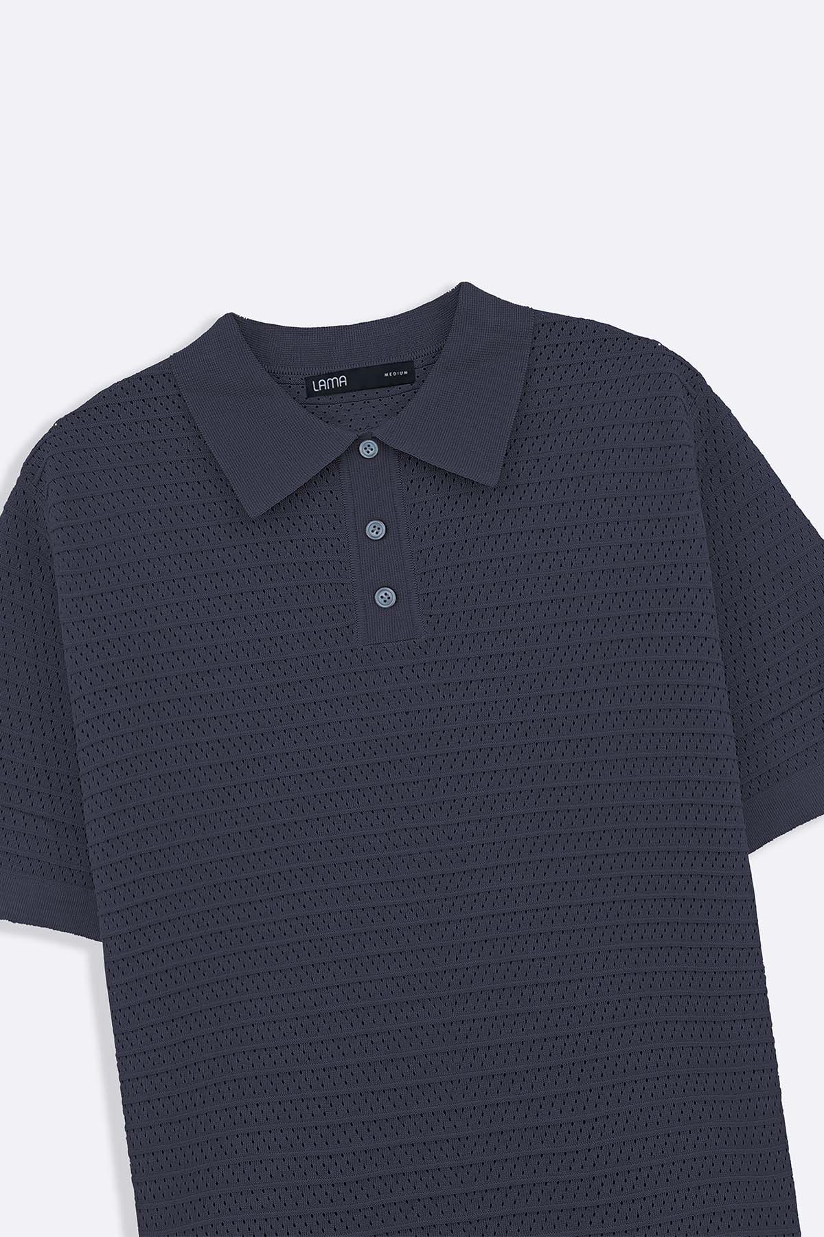 KNITTED MESH POLO - Image 6