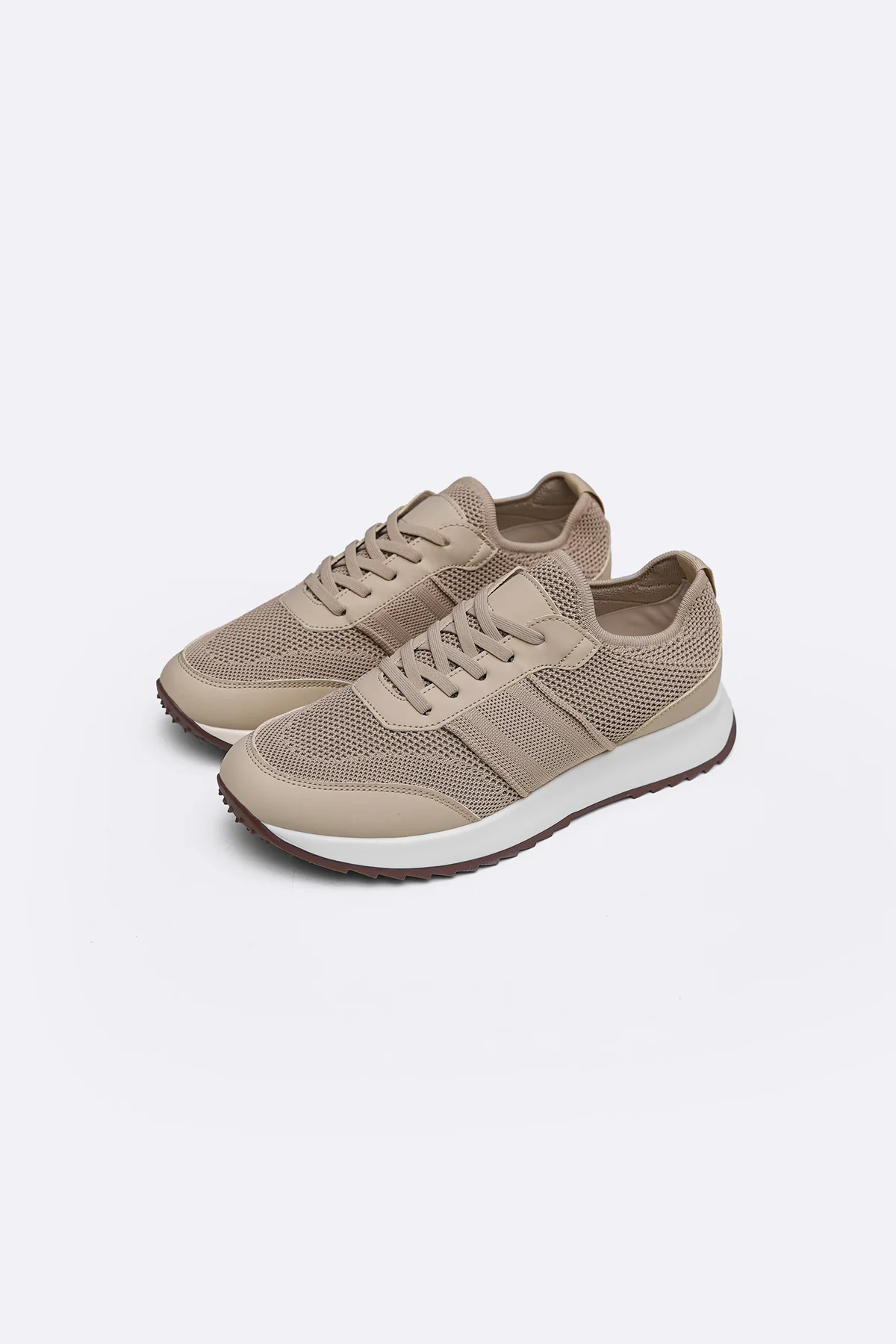 LACE-UP KNIT SNEAKERS - Image 4