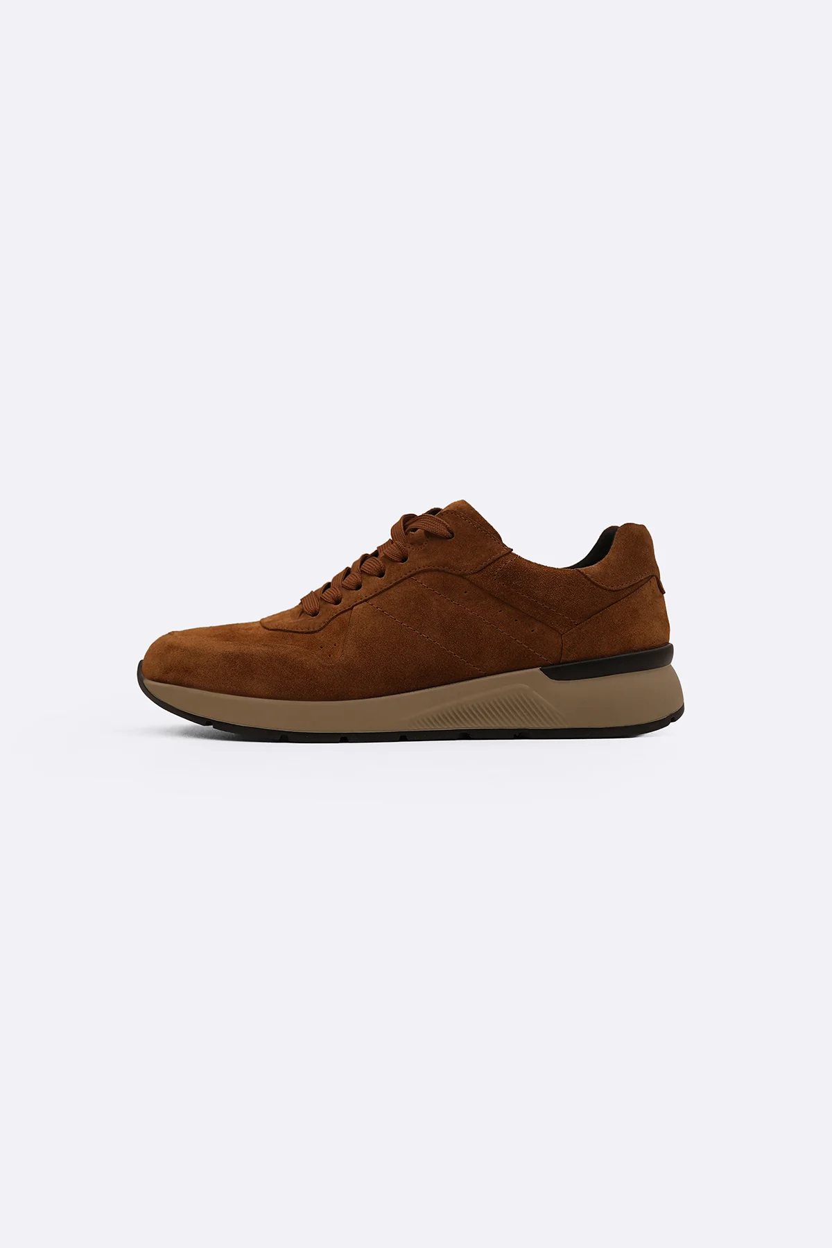LACE-UP LEATHER SNEAKERS