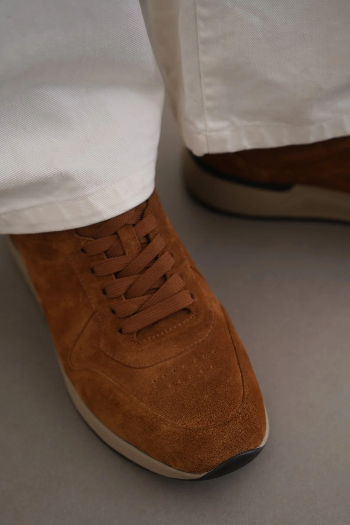 LACE-UP LEATHER SNEAKERS - Image 2