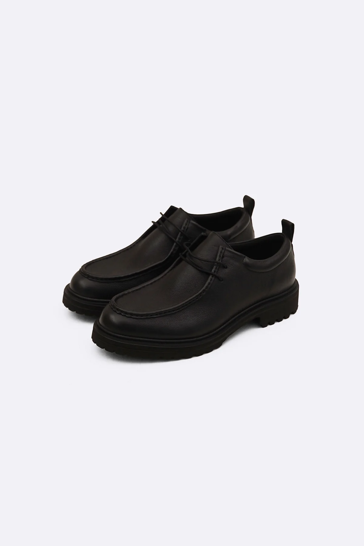 LEATHER MOC-TOE SHOES - Image 7