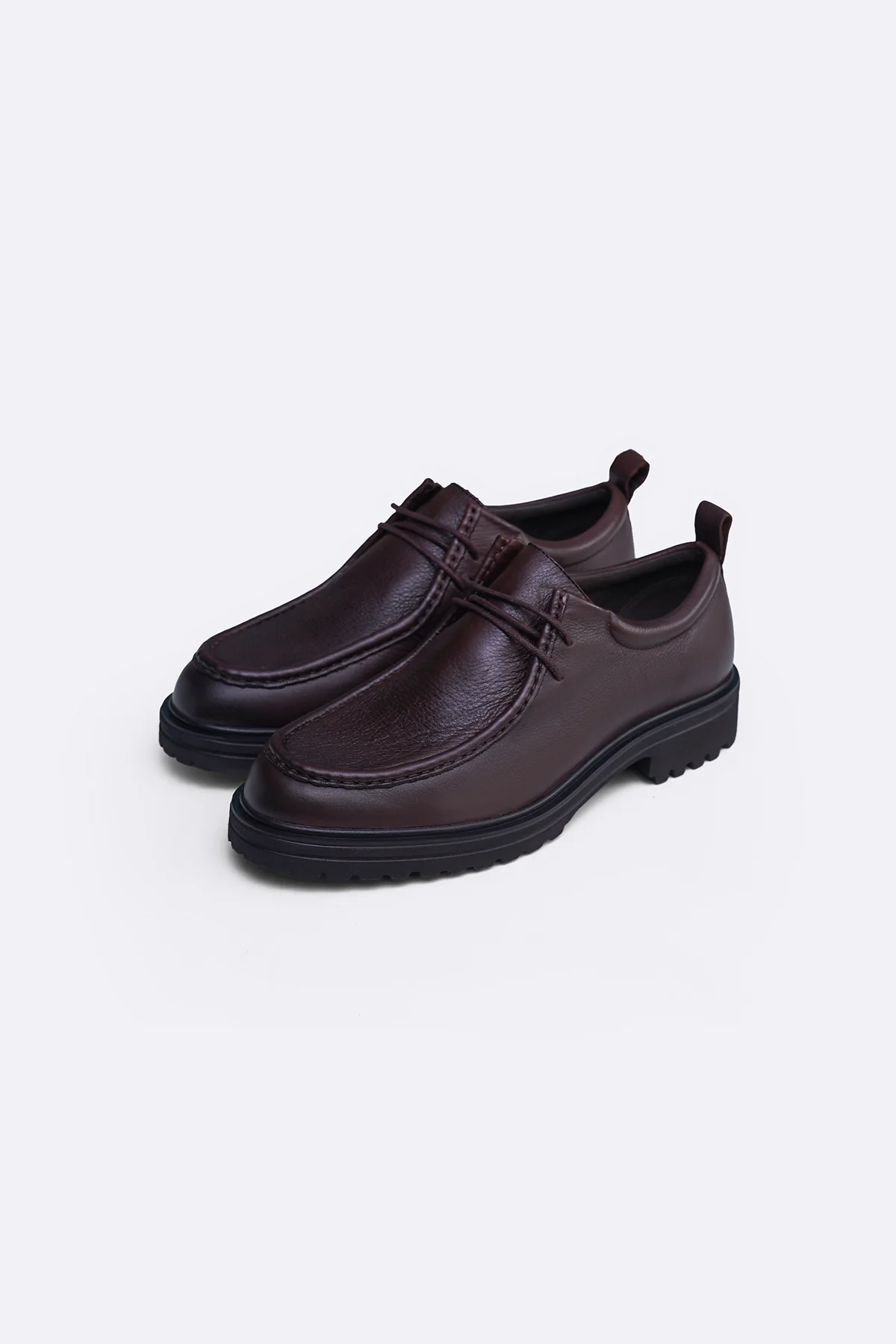 LEATHER MOC TOE SHOES - Image 5