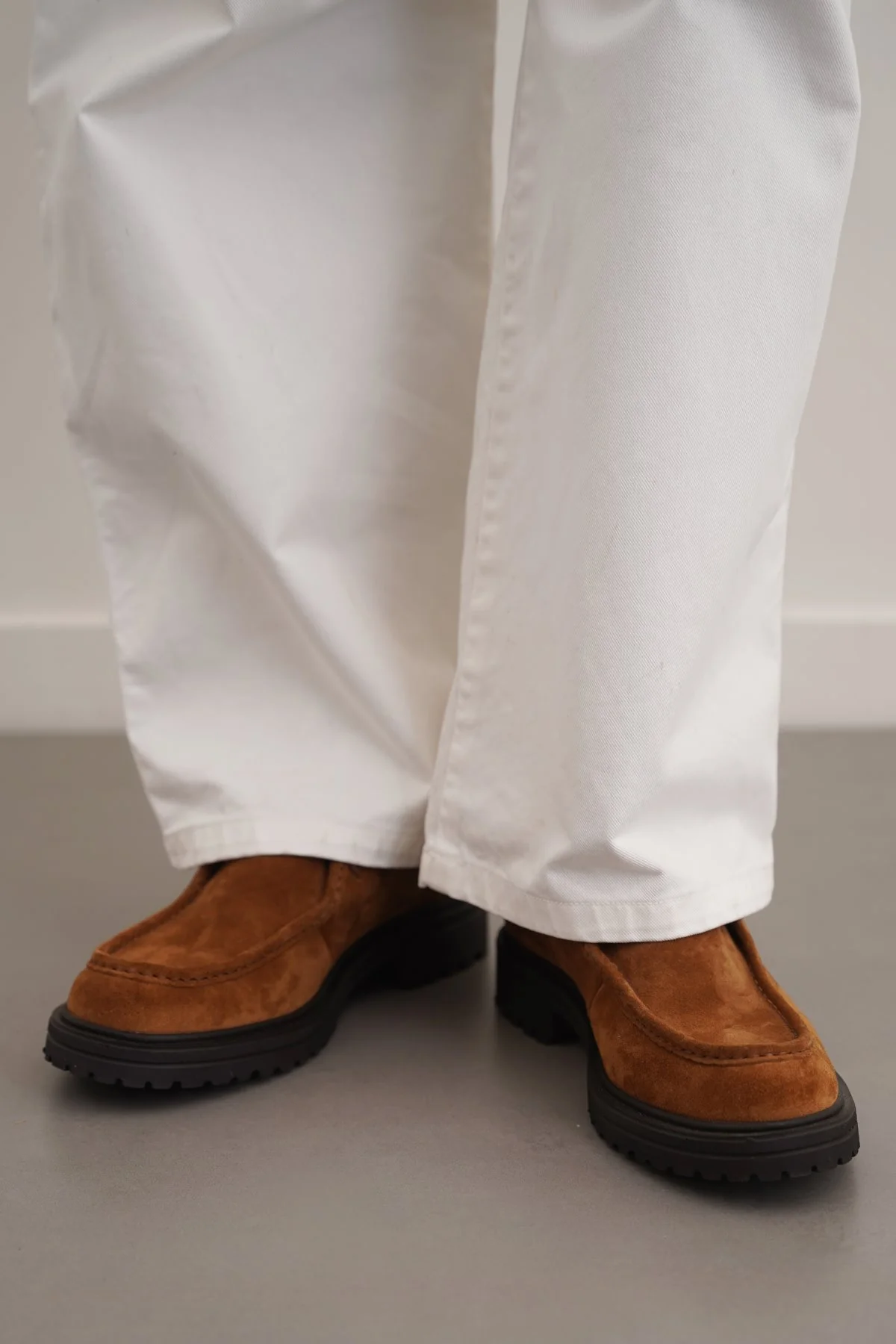 LEATHER MOC-TOE SHOES - Image 2