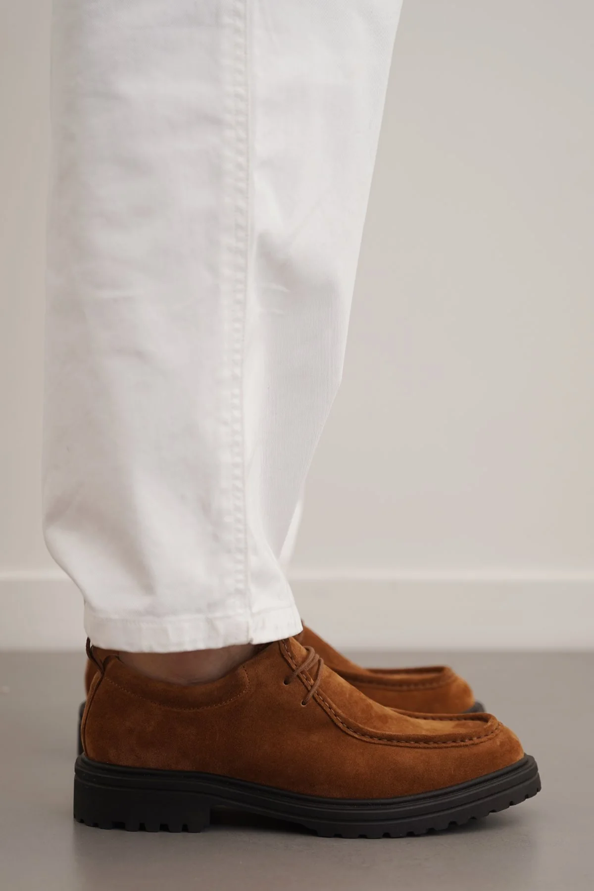 LEATHER MOC-TOE SHOES - Image 4