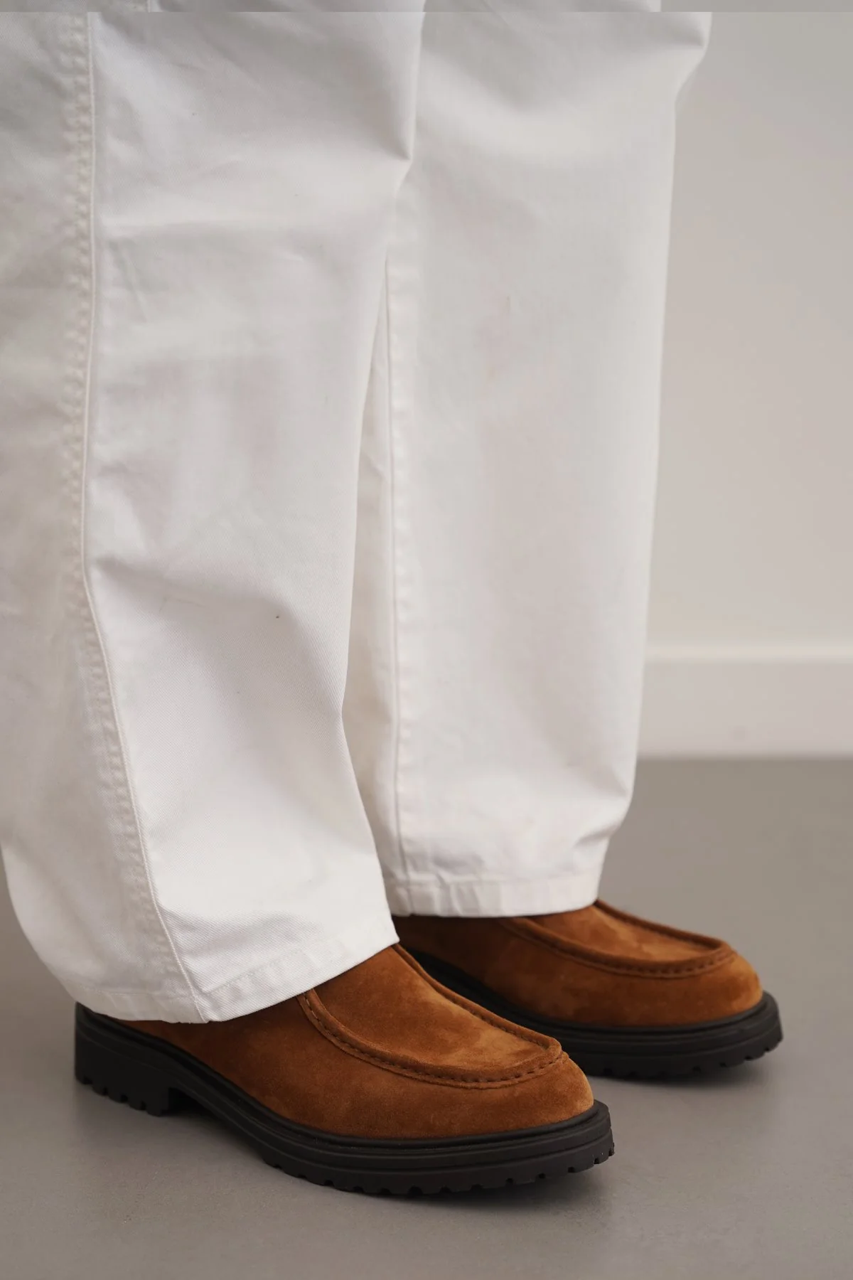 LEATHER MOC-TOE SHOES - Image 6