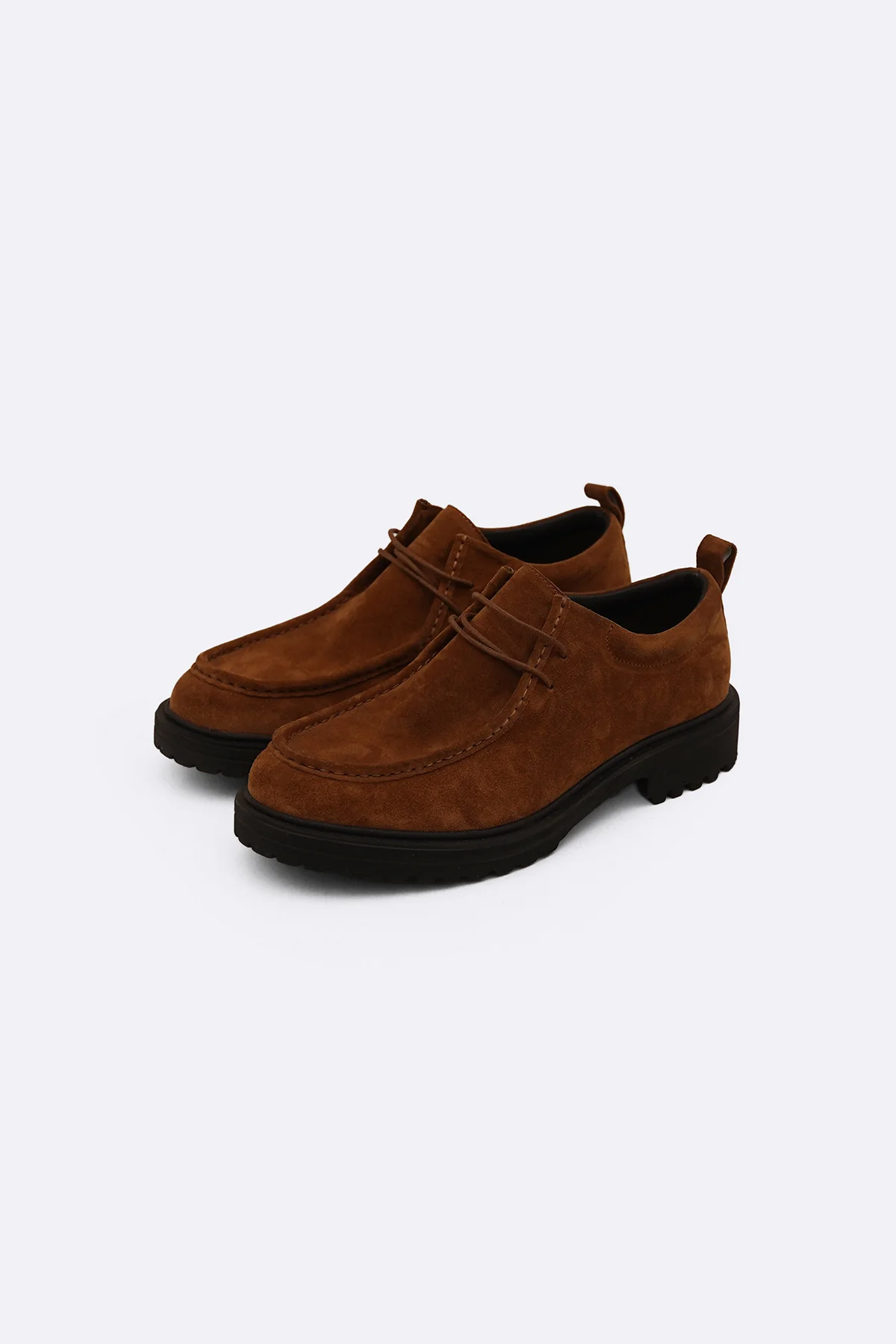 LEATHER MOC-TOE SHOES - Image 7