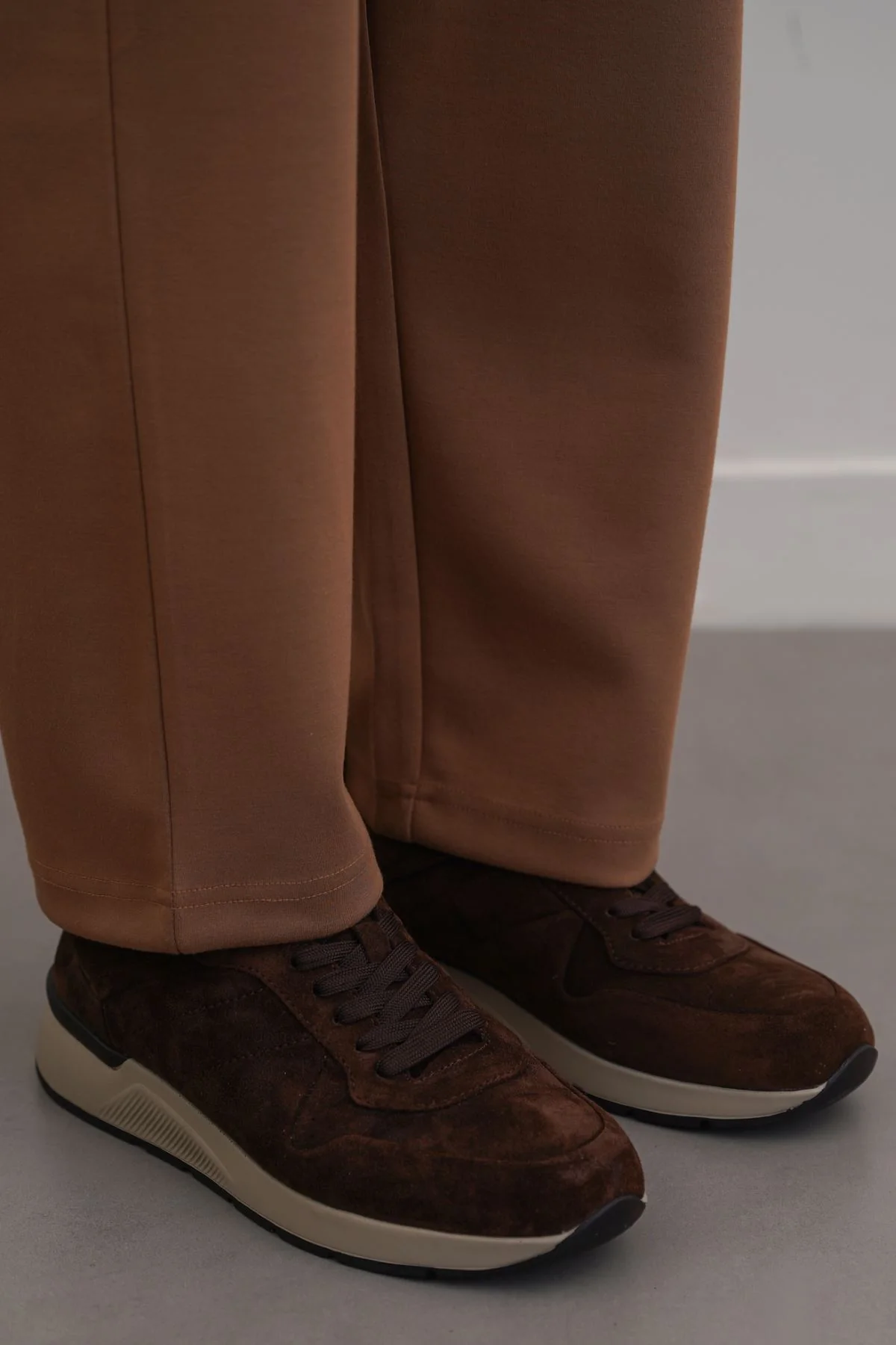 LACE-UP LEATHER SNEAKERS - Image 5