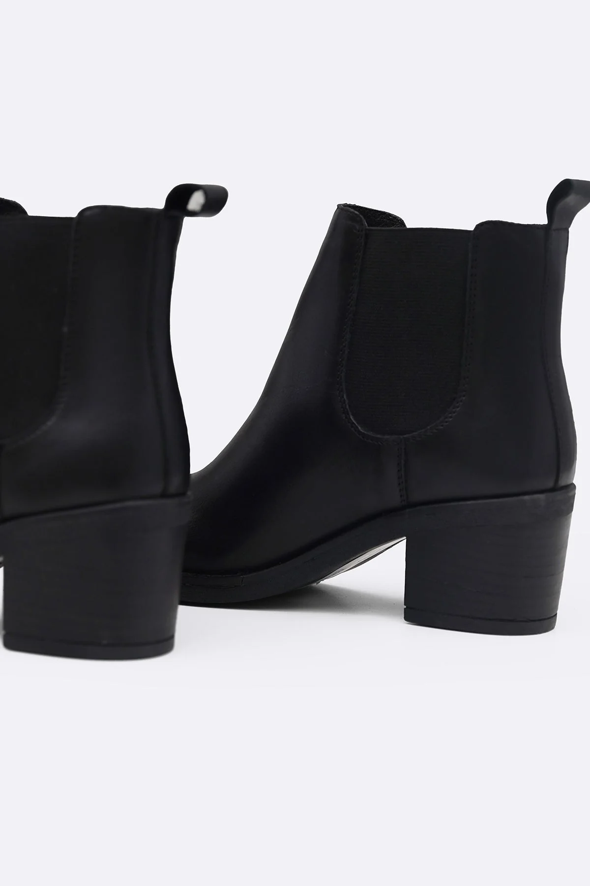 BLOCK LEATHER BOOTS - Image 3