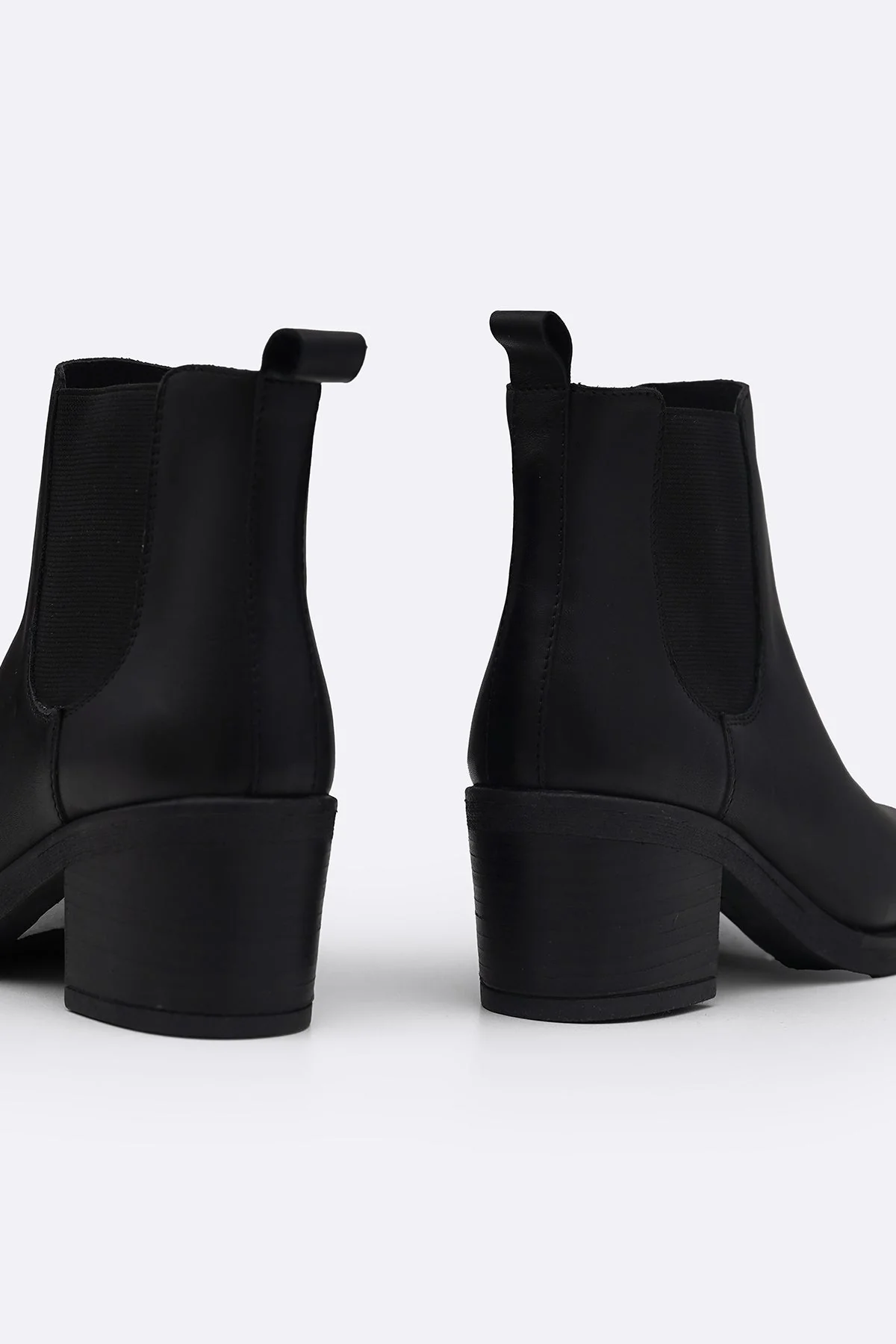 BLOCK LEATHER BOOTS - Image 6