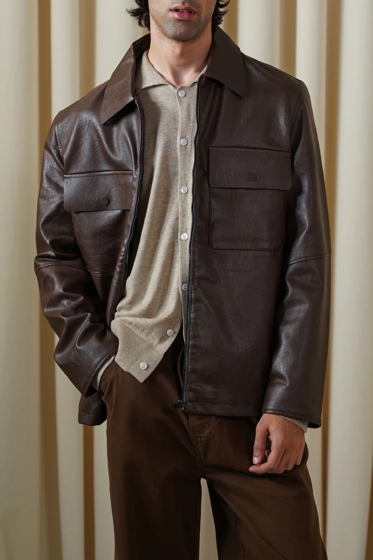 LEATHER EFFECT JACKET