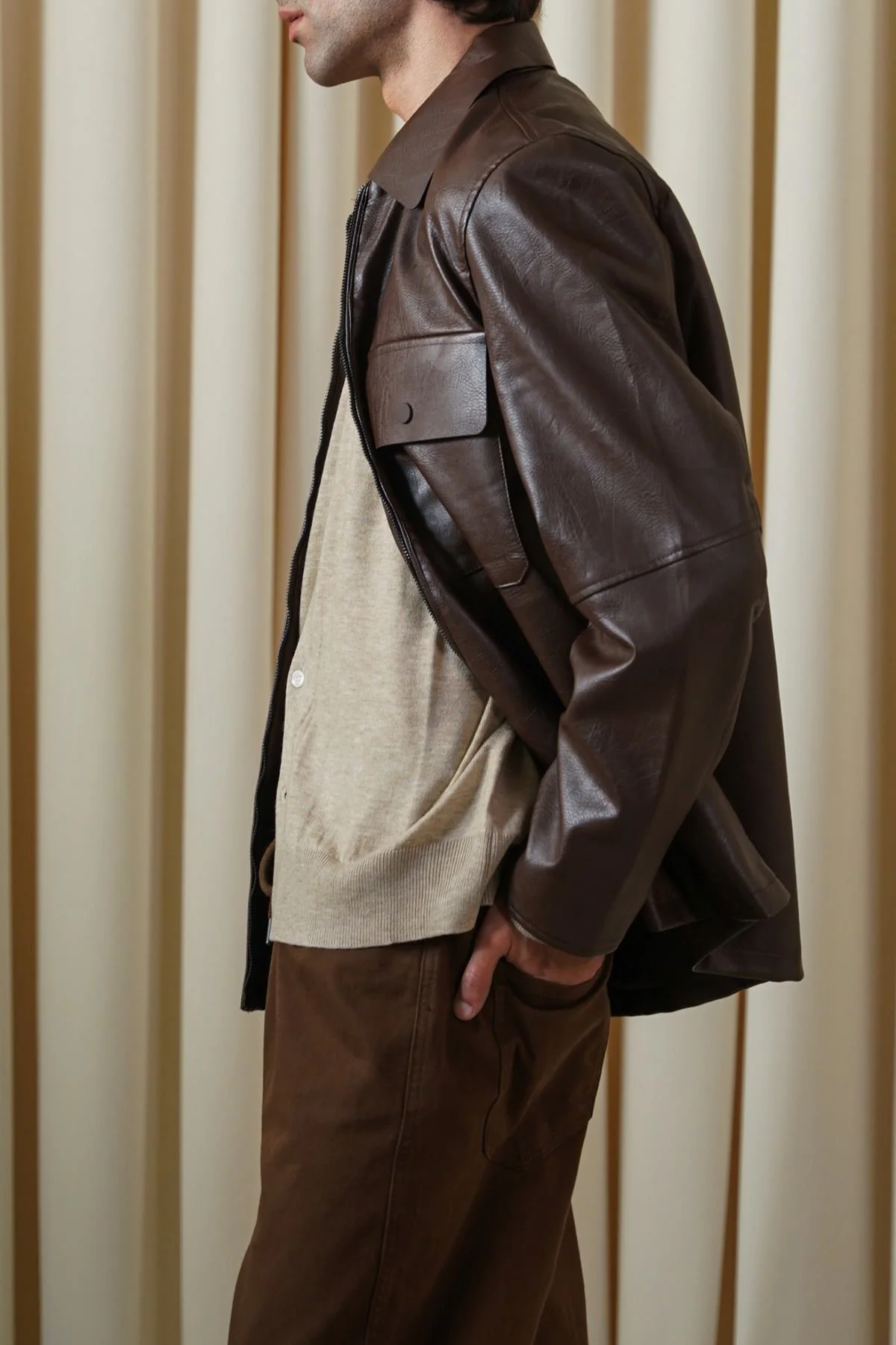 LEATHER EFFECT JACKET - Image 3
