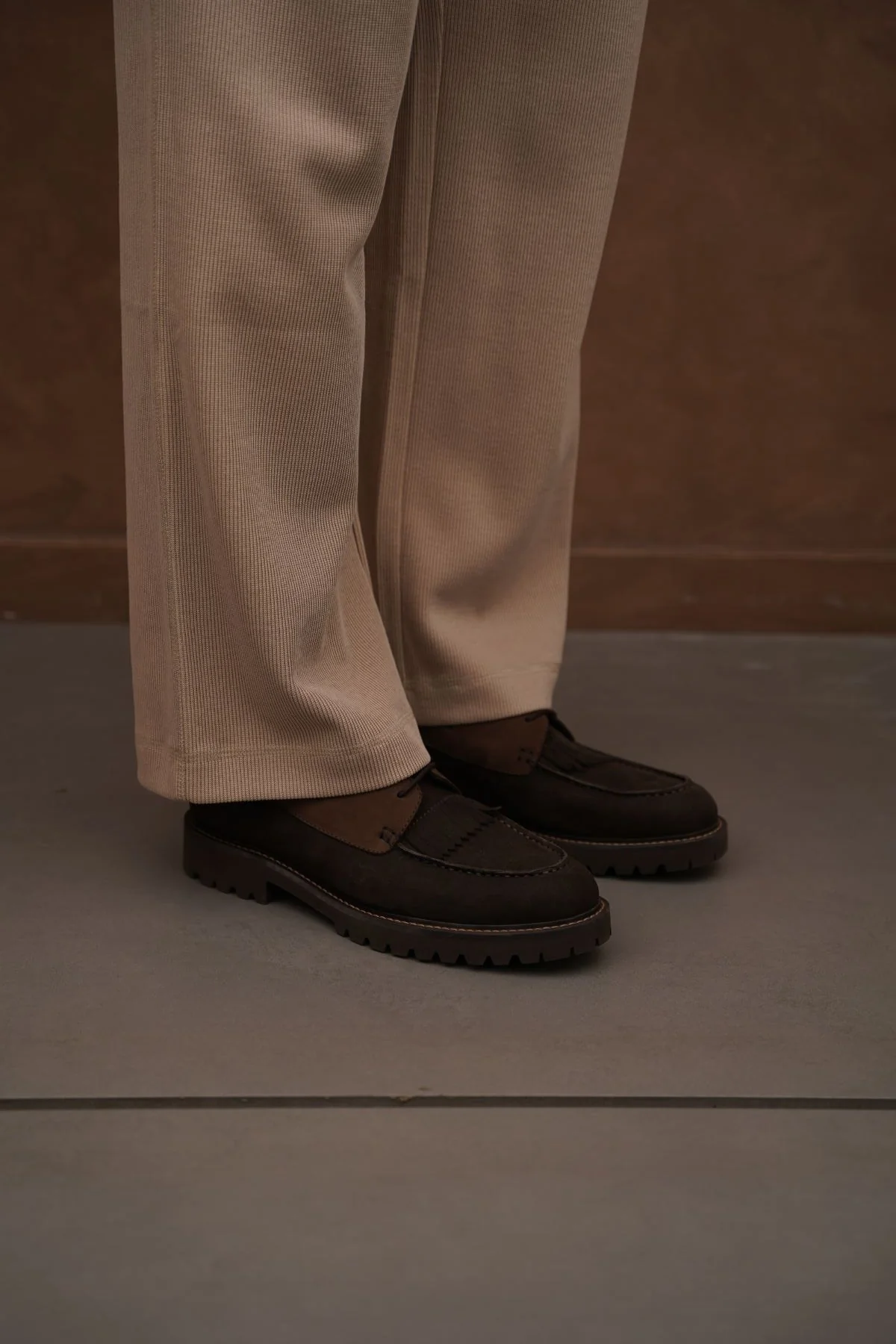 LEATHER MOC-TOE SHOES - Image 7