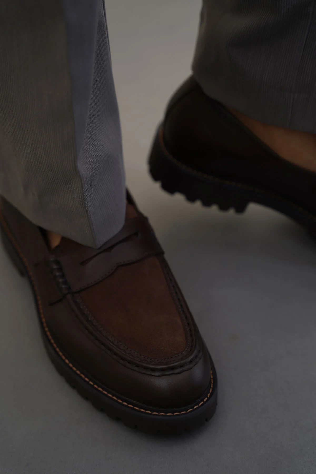 LEATHER & SUEDE PENNY LOAFERS - Image 5