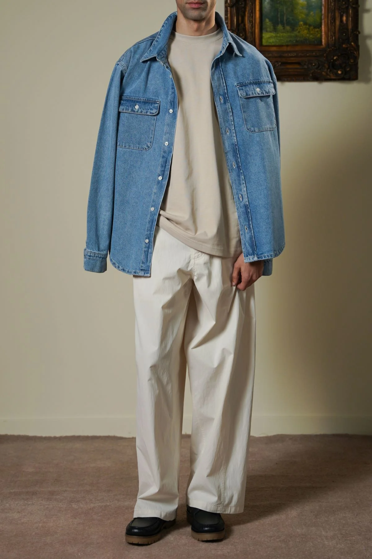 LIGHT WASH DENIM SHIRT - Image 5