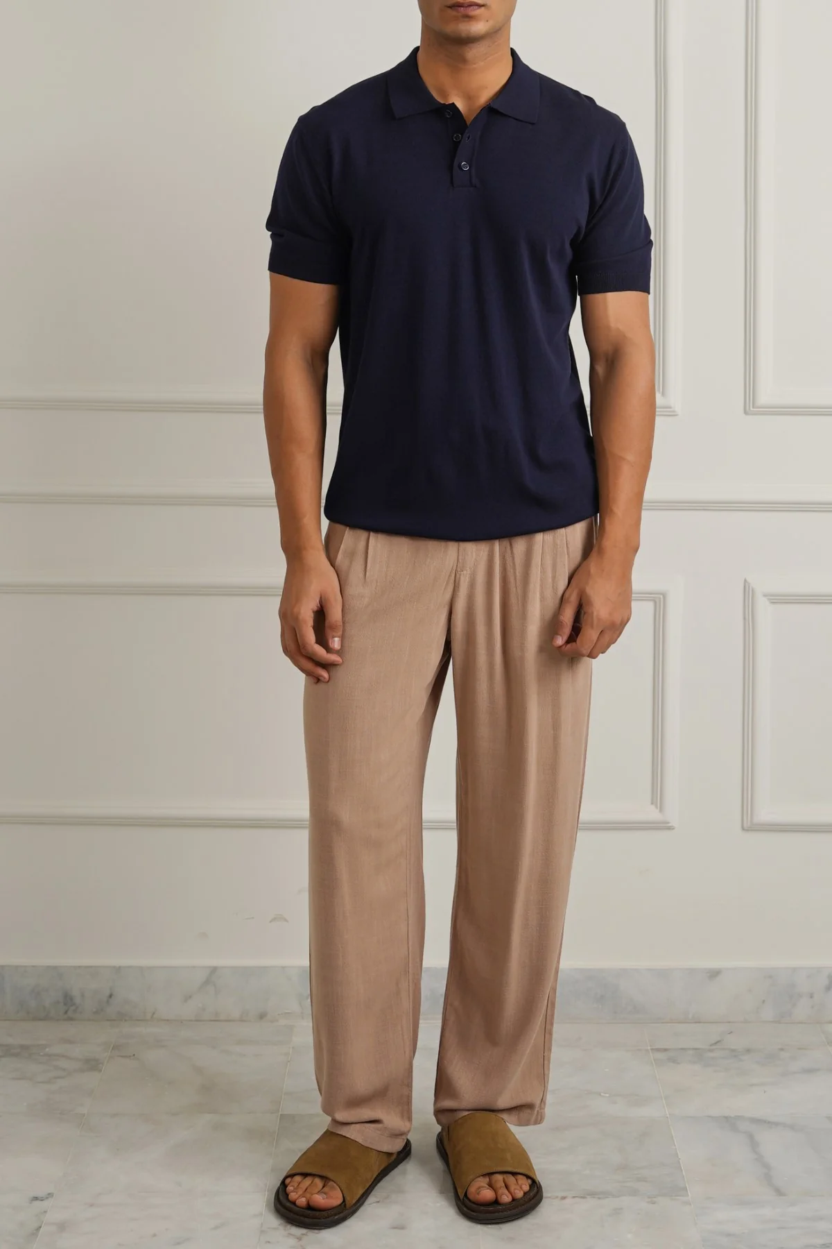 LINEN BLEND BAGGY PANTS - Image 3